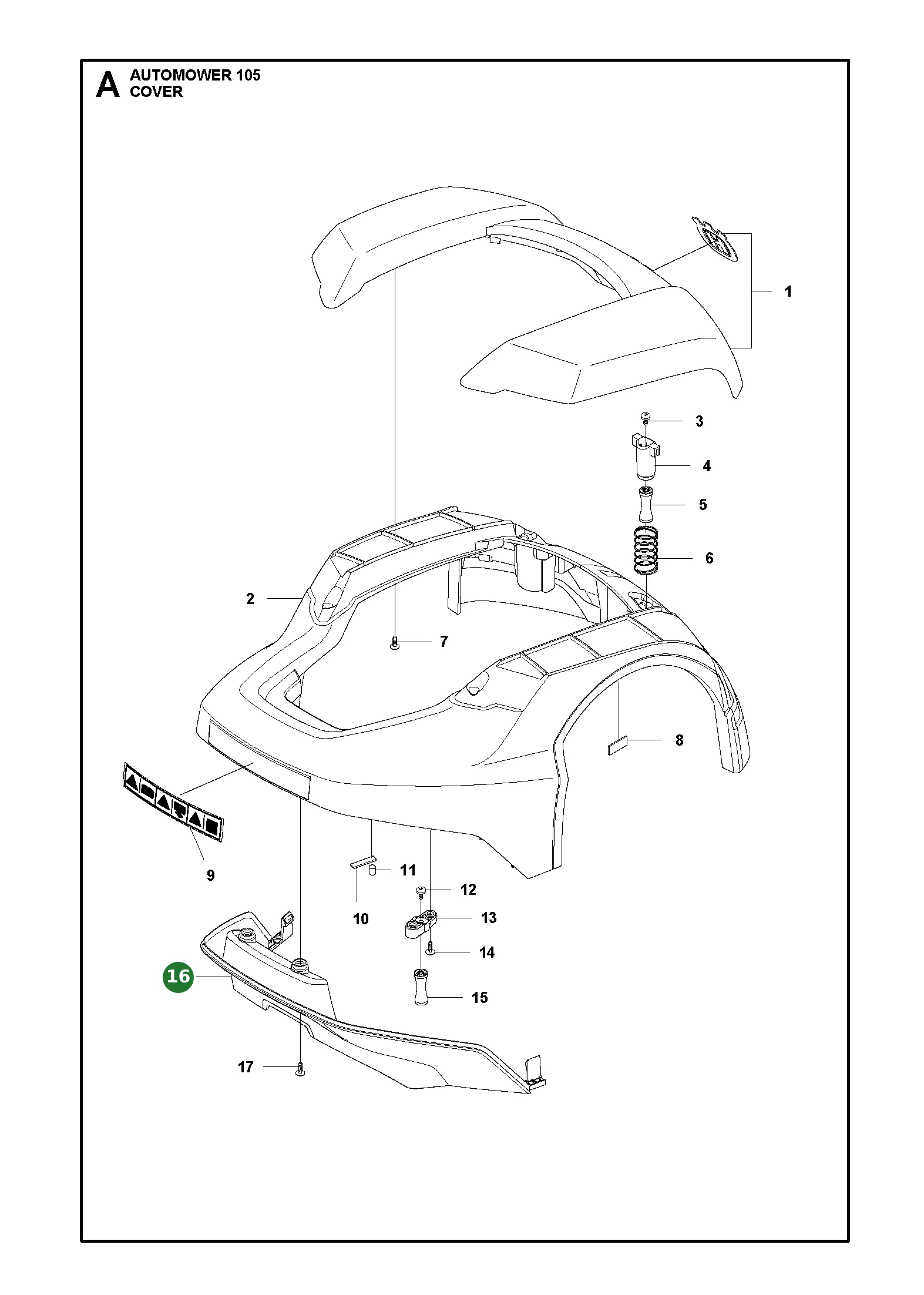 Stossf&auml;nger f&uuml;r Husqvarna Automower 105