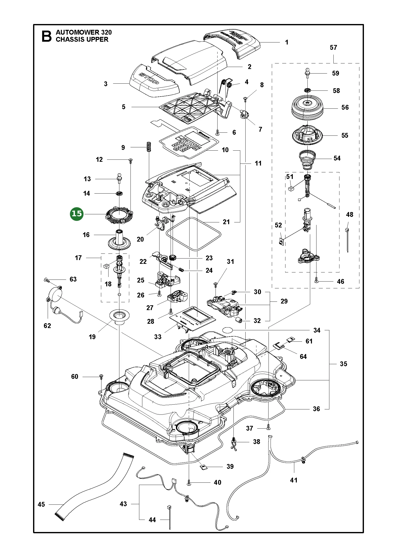 Ring f&uuml;r Husqvarna Automower 320, 330X