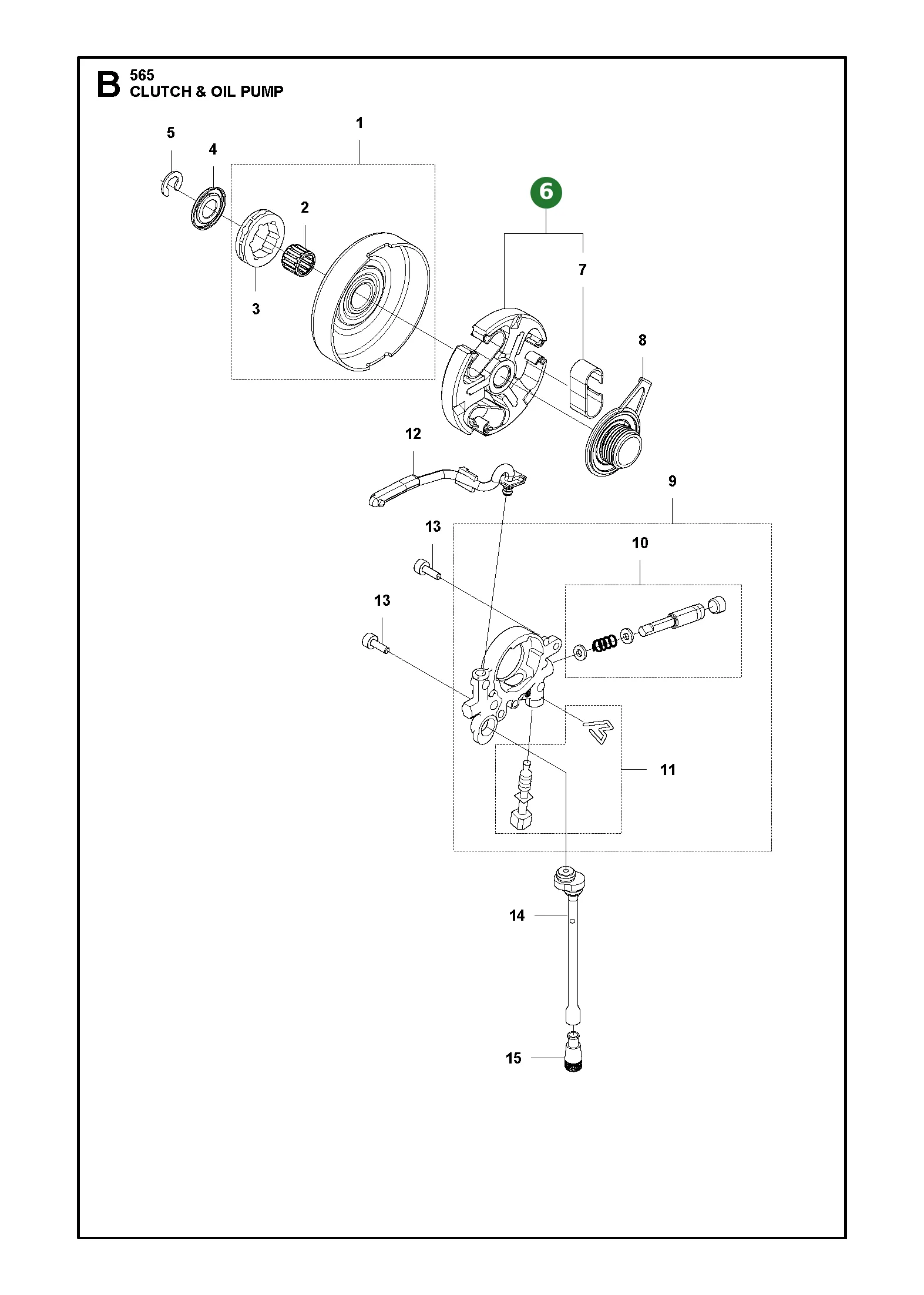 Kupplung Kpl. f&uuml;r Husqvarna Motors&auml;gen 565, 572...