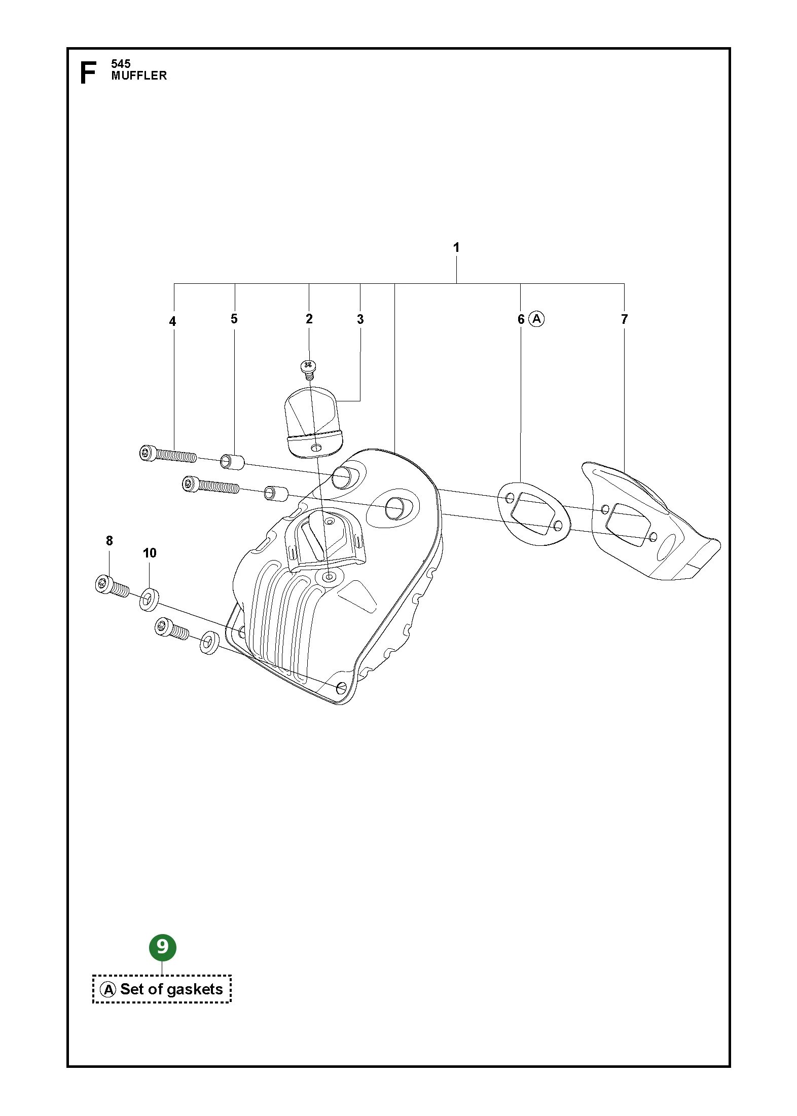 Dichtungssatz f&uuml;r Husqvarna Motors&auml;gen 545, 550...