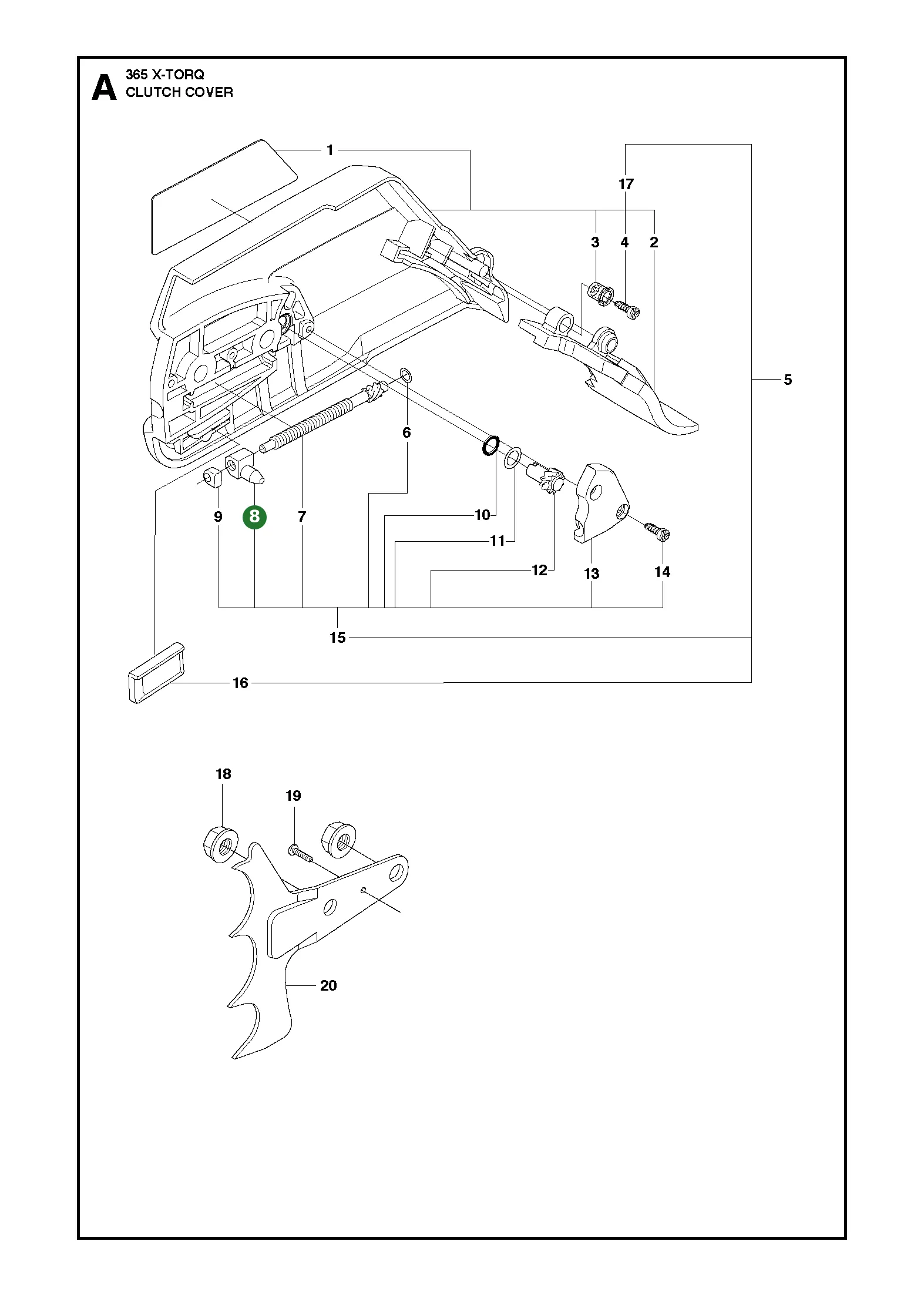 Sperrklinke f&uuml;r Husqvarna Motors&auml;gen