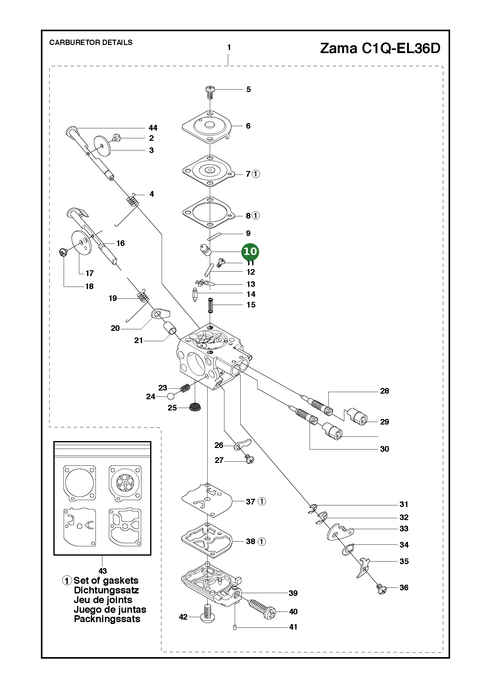 Position im Ersatzteilkatalog