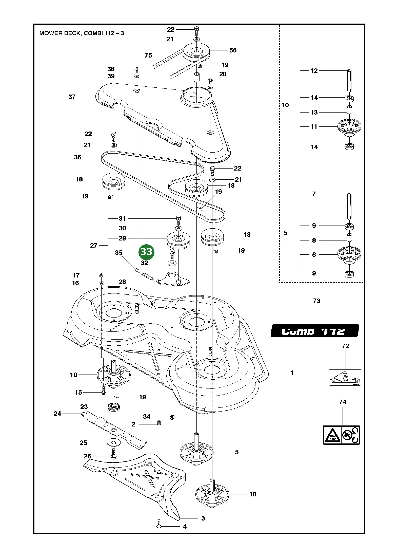 Schraube Ehhm f&uuml;r Husqvarna Aufsitzrasenm&auml;her