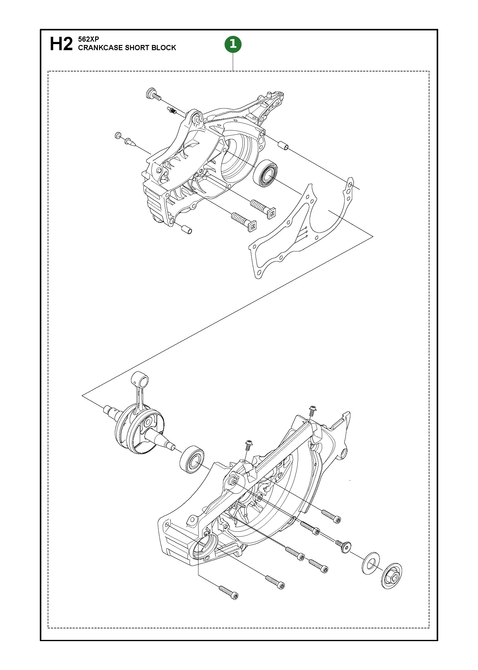 Short Block f&uuml;r Husqvarna Motors&auml;gen 562 XP,...