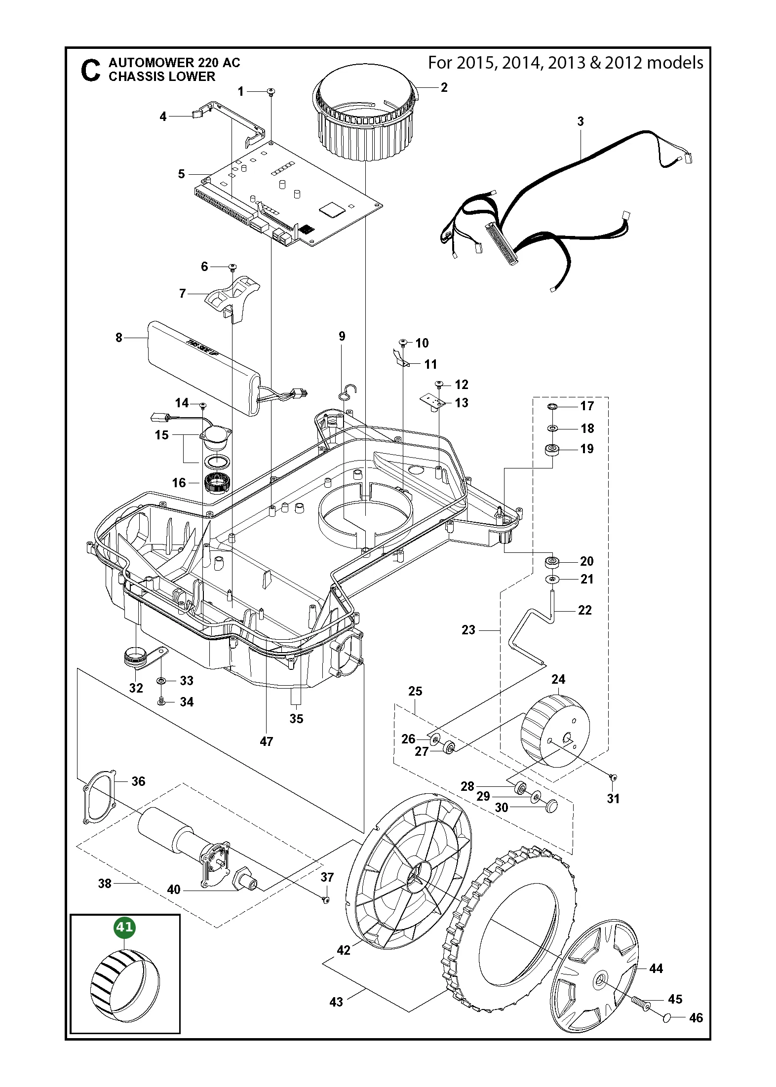 Husqvarna Gummi f&uuml;r Vorderrad