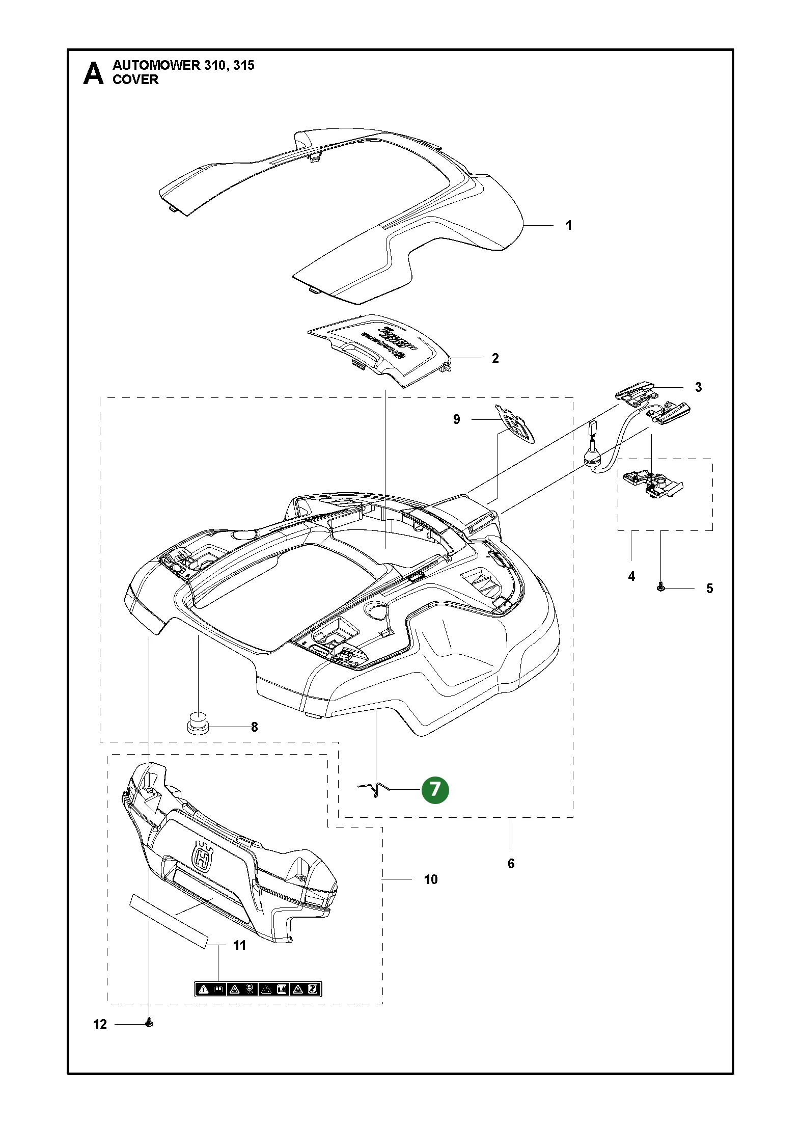 Feder f&uuml;r Husqvarna Automower 310, 315
