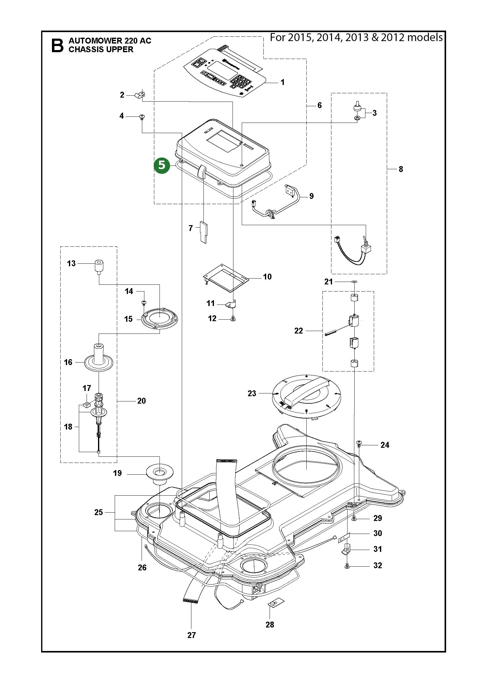 Husqvarna Dichtungsstreifen AM G2 / 200er Serie ab 2012...