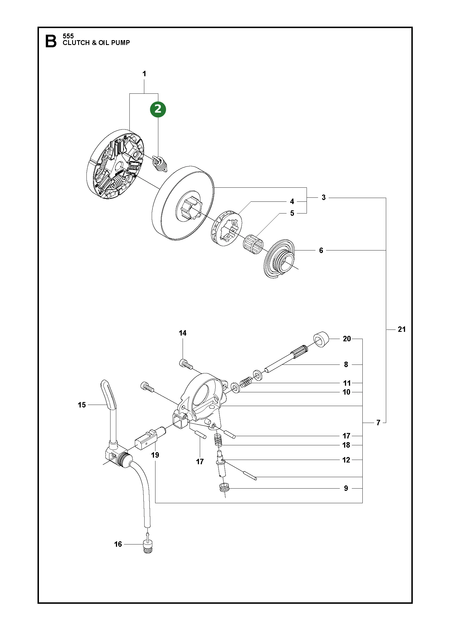Kupplungsfeder f&uuml;r Husqvarna Motors&auml;gen 555,...
