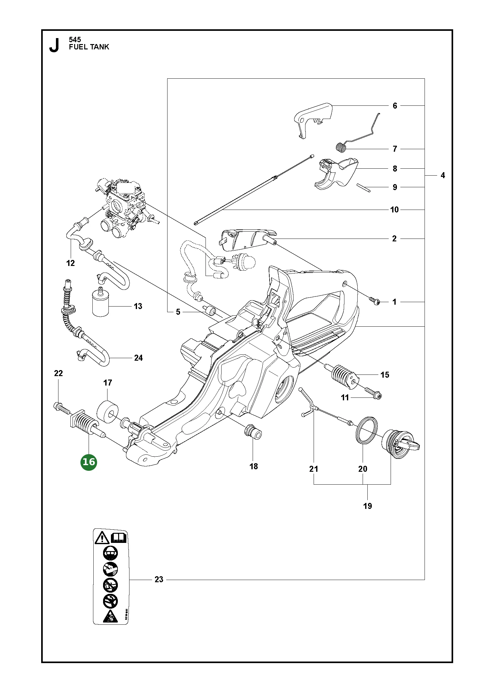 Vibrationsd&auml;mpfer f&uuml;r Husqvarna Motors&auml;gen