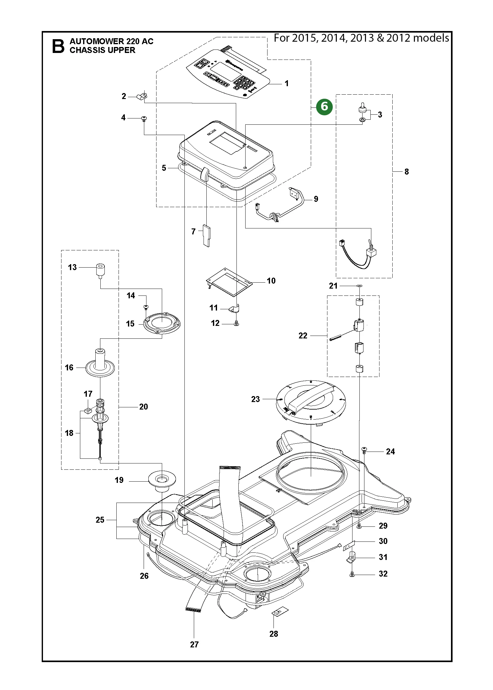 Husqvarna Tastaturkit  f&uuml;r Automower 220AC ab 2010