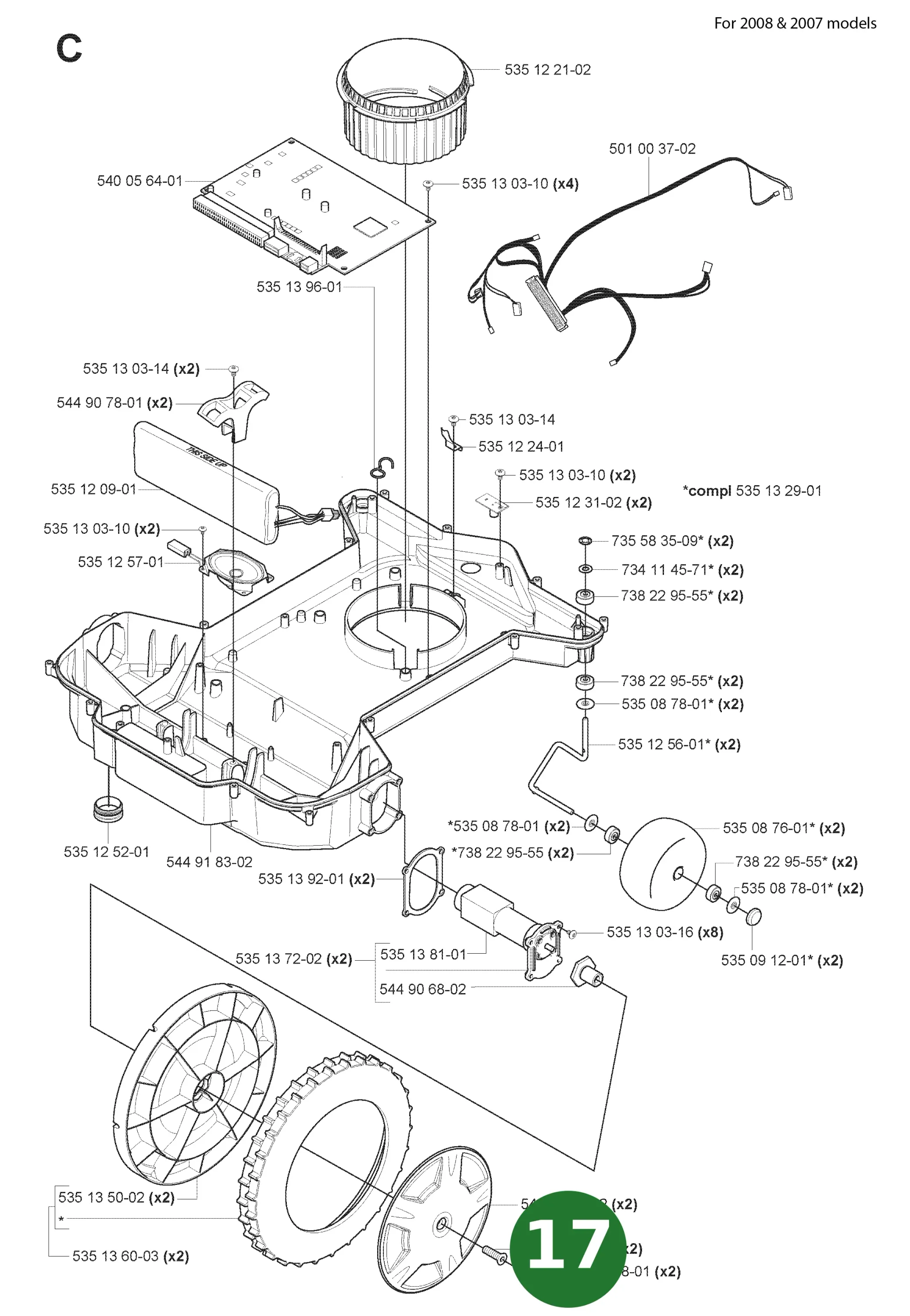 Schraube Antriebsr&auml;der f&uuml;r Automower 220AC...