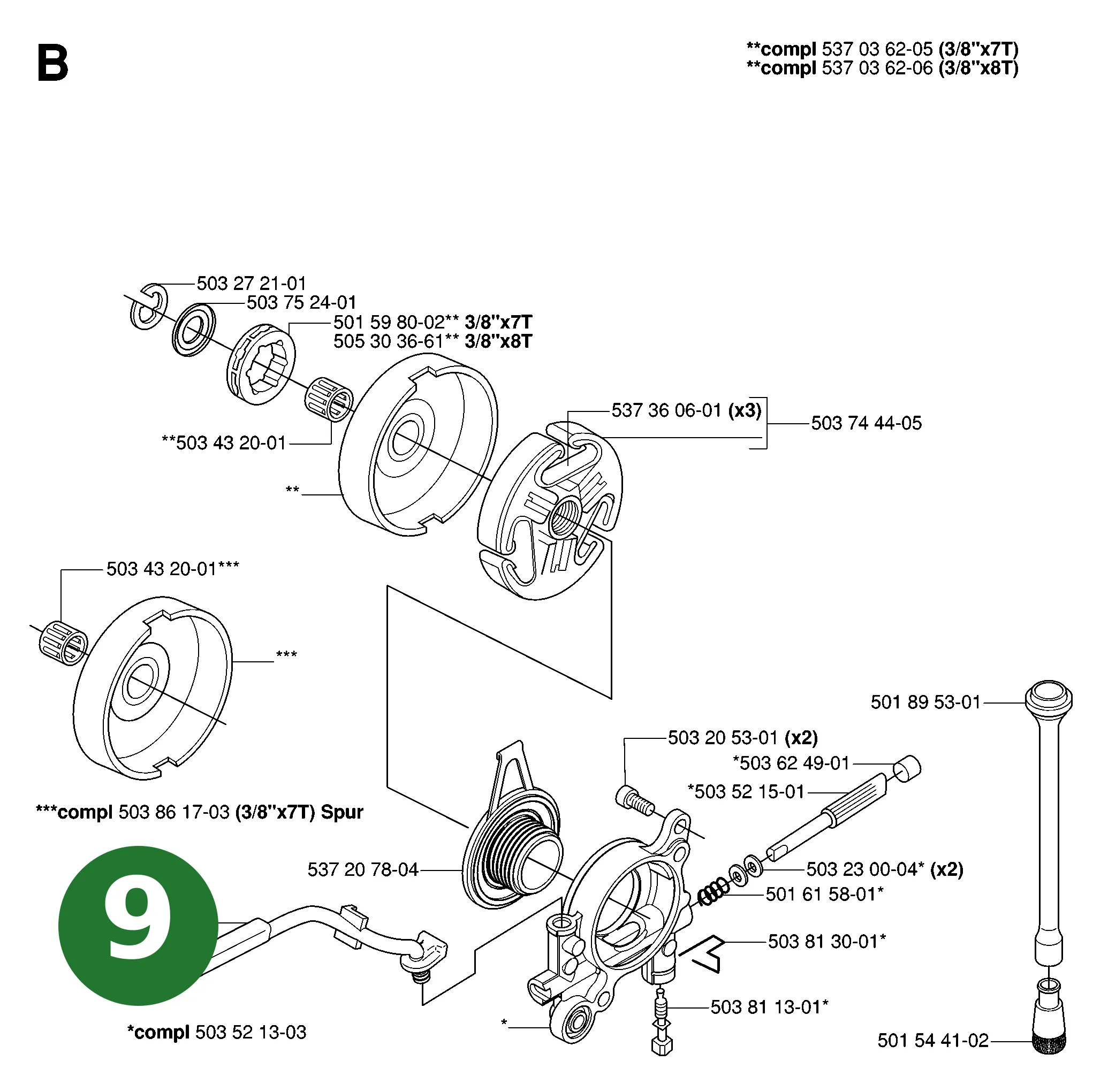 &Ouml;ldruckschlauch f&uuml;r Husqvarna Motors&auml;gen...
