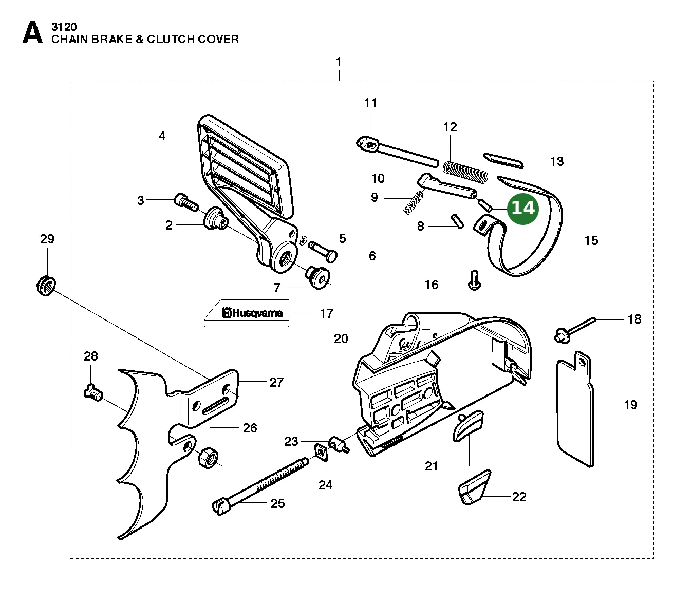 Federstift f&uuml;r Husqvarna Motors&auml;gen