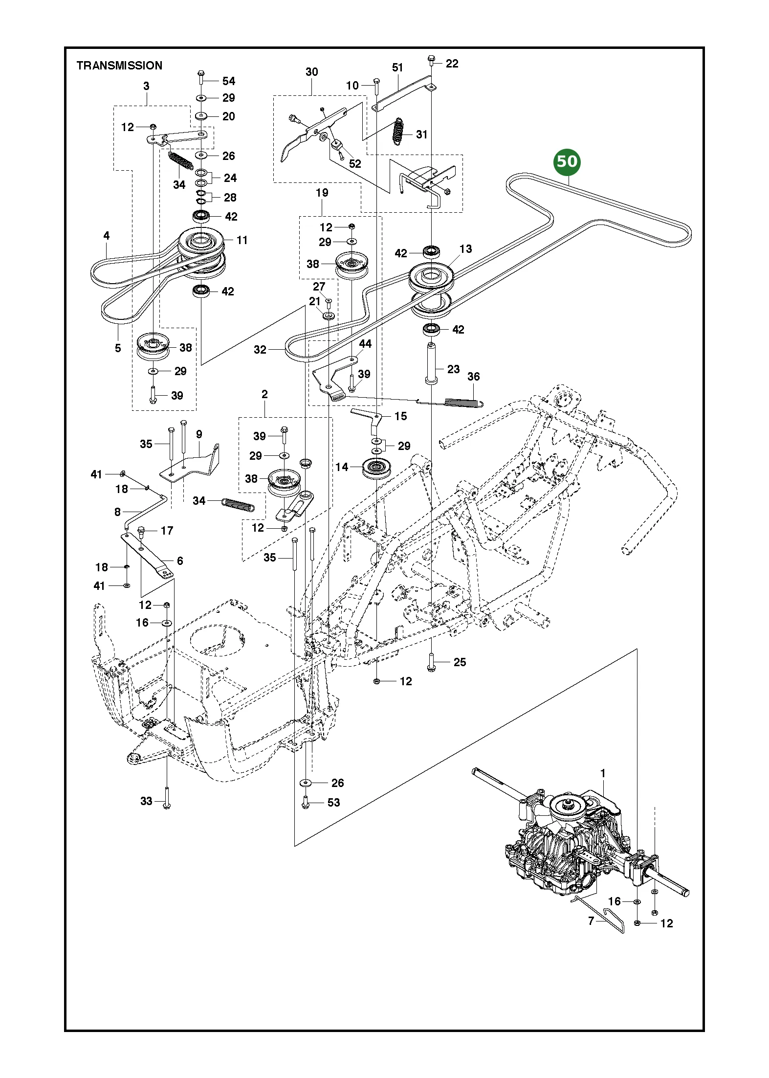 Riemen f&uuml;r Husqvarna Aufsitzrasenm&auml;her R 120C,...