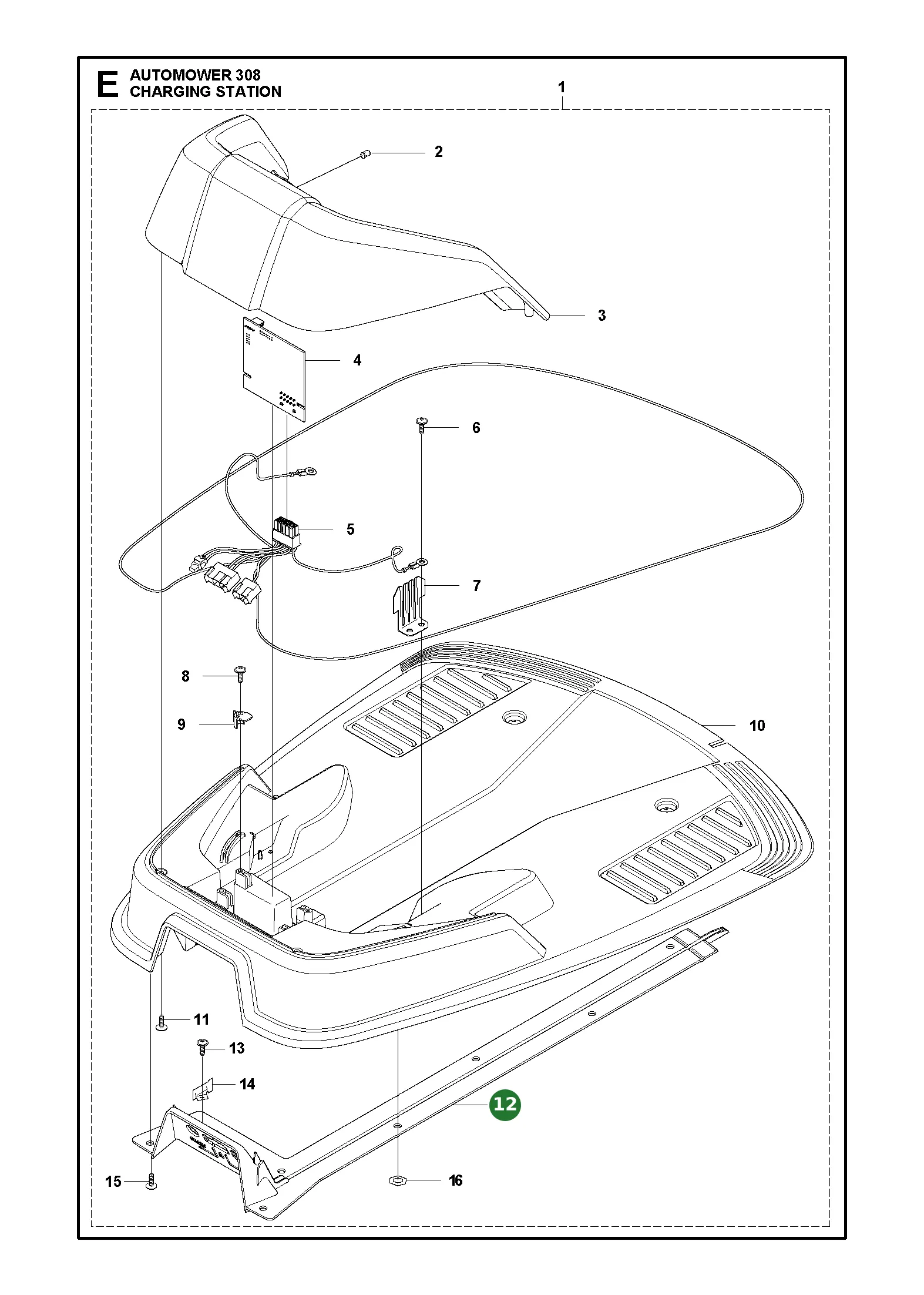Ladestation f&uuml;r Gardena M&auml;hroboter R38Li,...