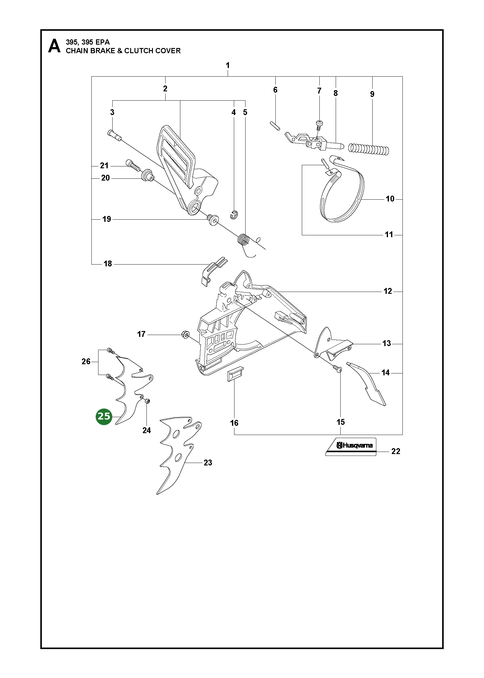 Spike f&uuml;r Husqvarna Motors&auml;gen 394 XP, 395 XP,...