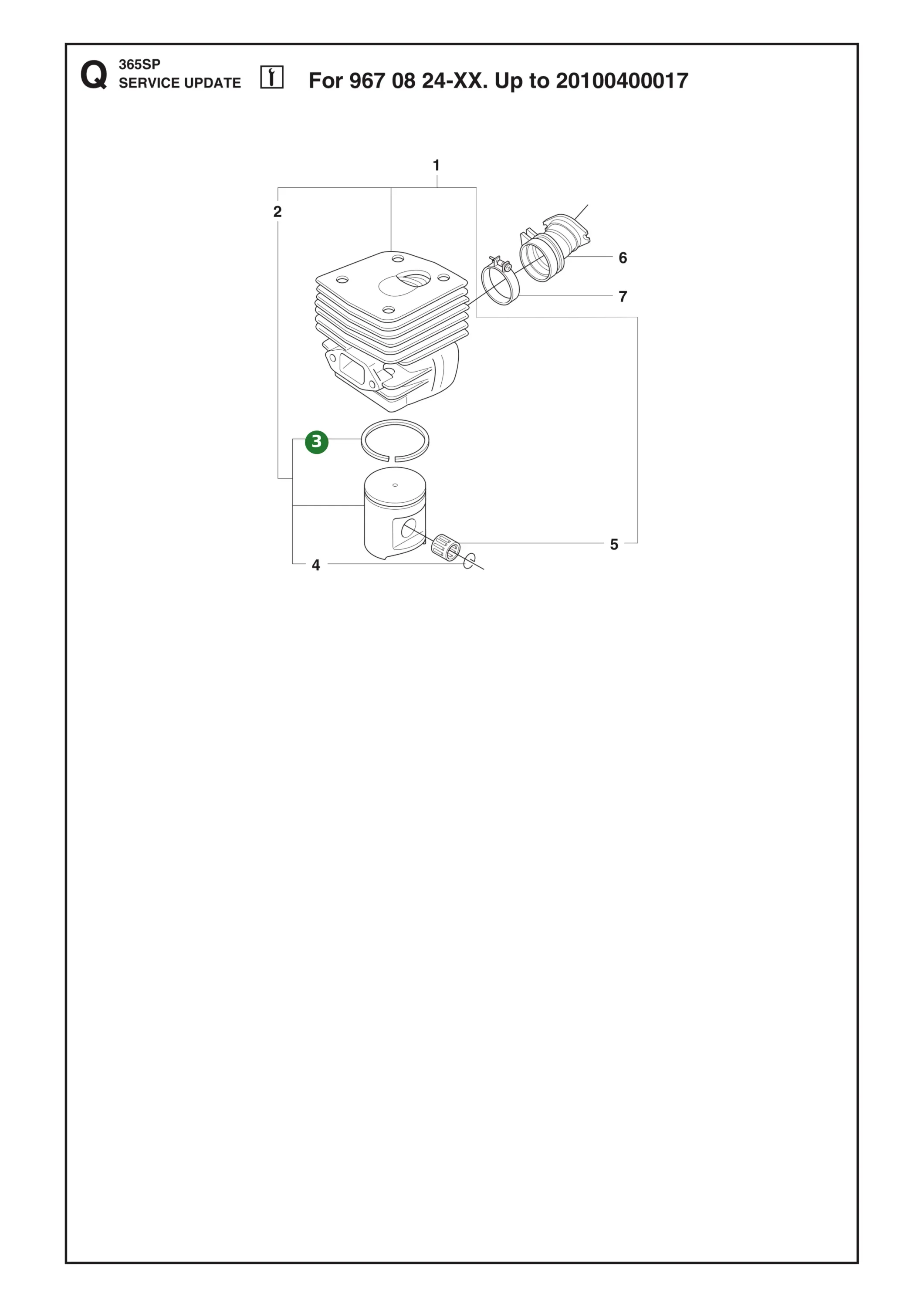 Kolbenring f&uuml;r Husqvarna Motors&auml;gen 261, 362,...