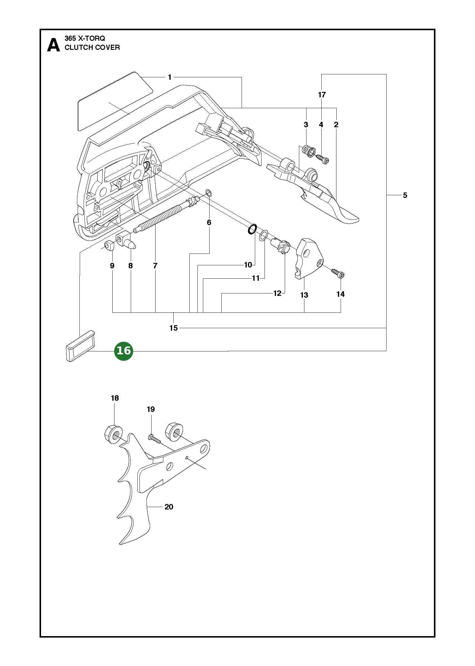 Kettenf&uuml;hrung f&uuml;r Husqvarna Motors&auml;gen