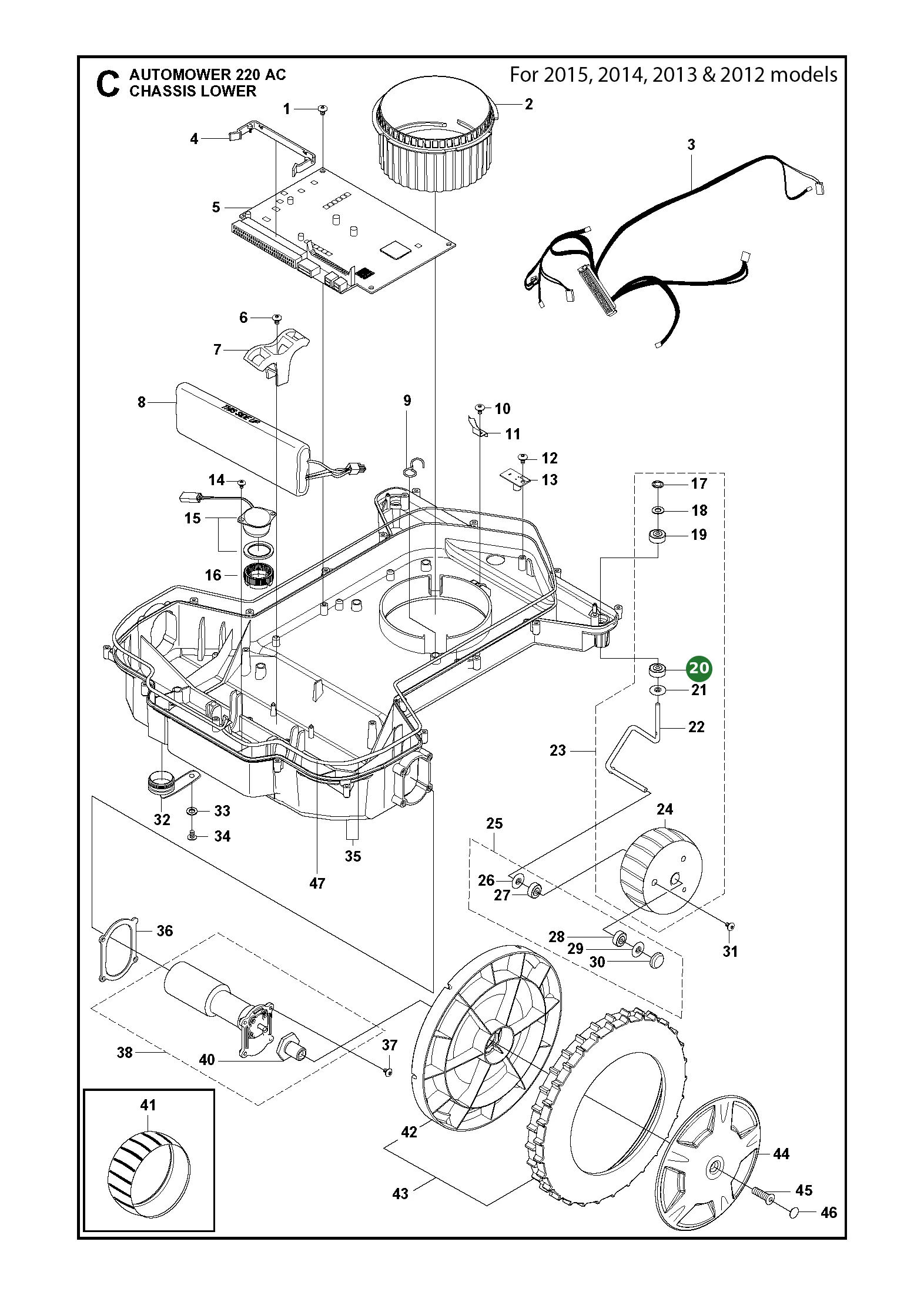 Kugellager f&uuml;r Gardena M&auml;hroboter R160