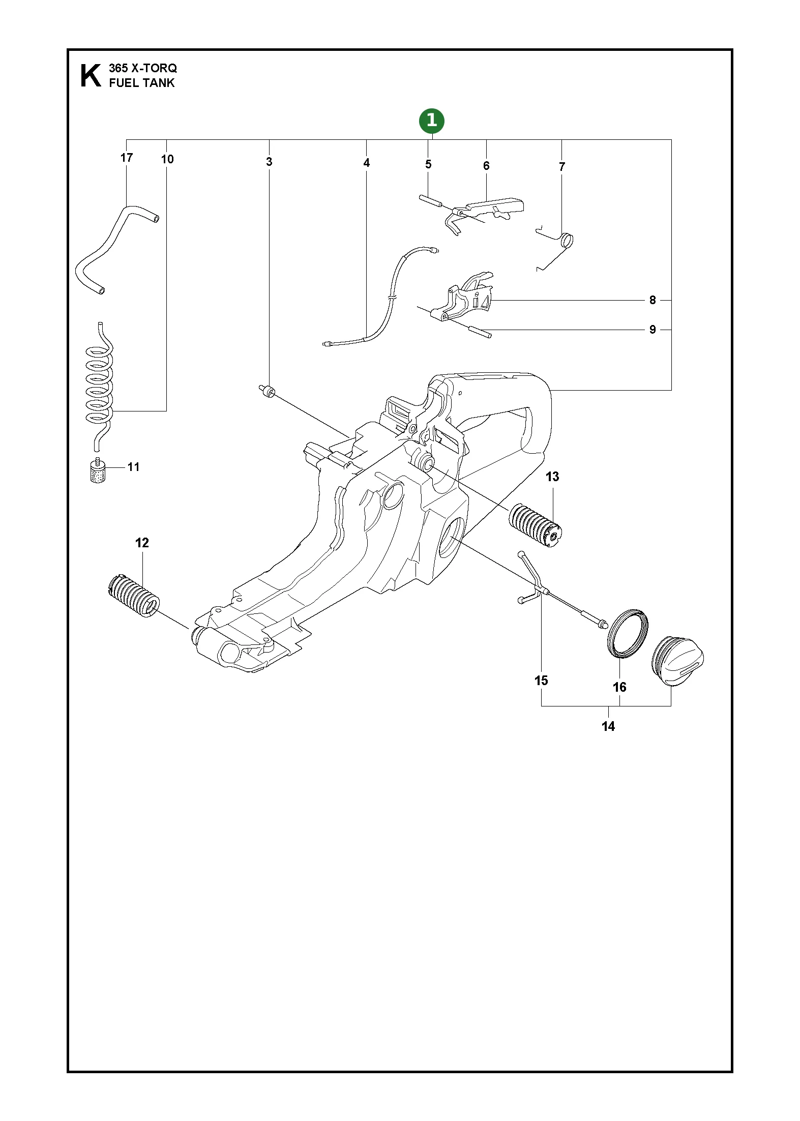Kraftstofftank f&uuml;r Husqvarna Motors&auml;gen