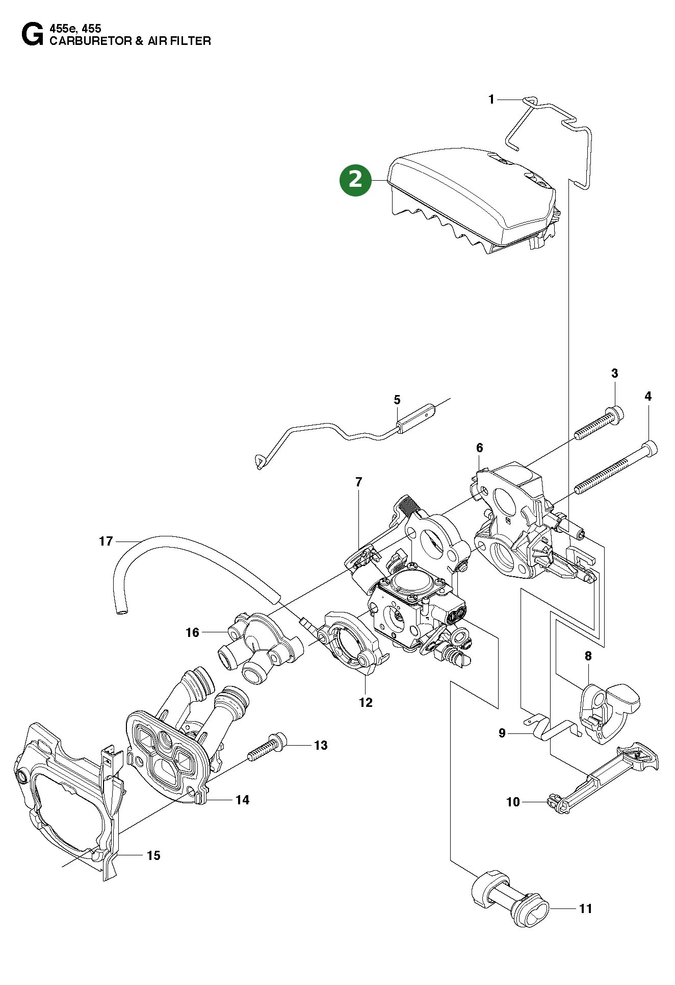 Luftfilter Kpl. f&uuml;r Husqvarna Motors&auml;gen 461,...