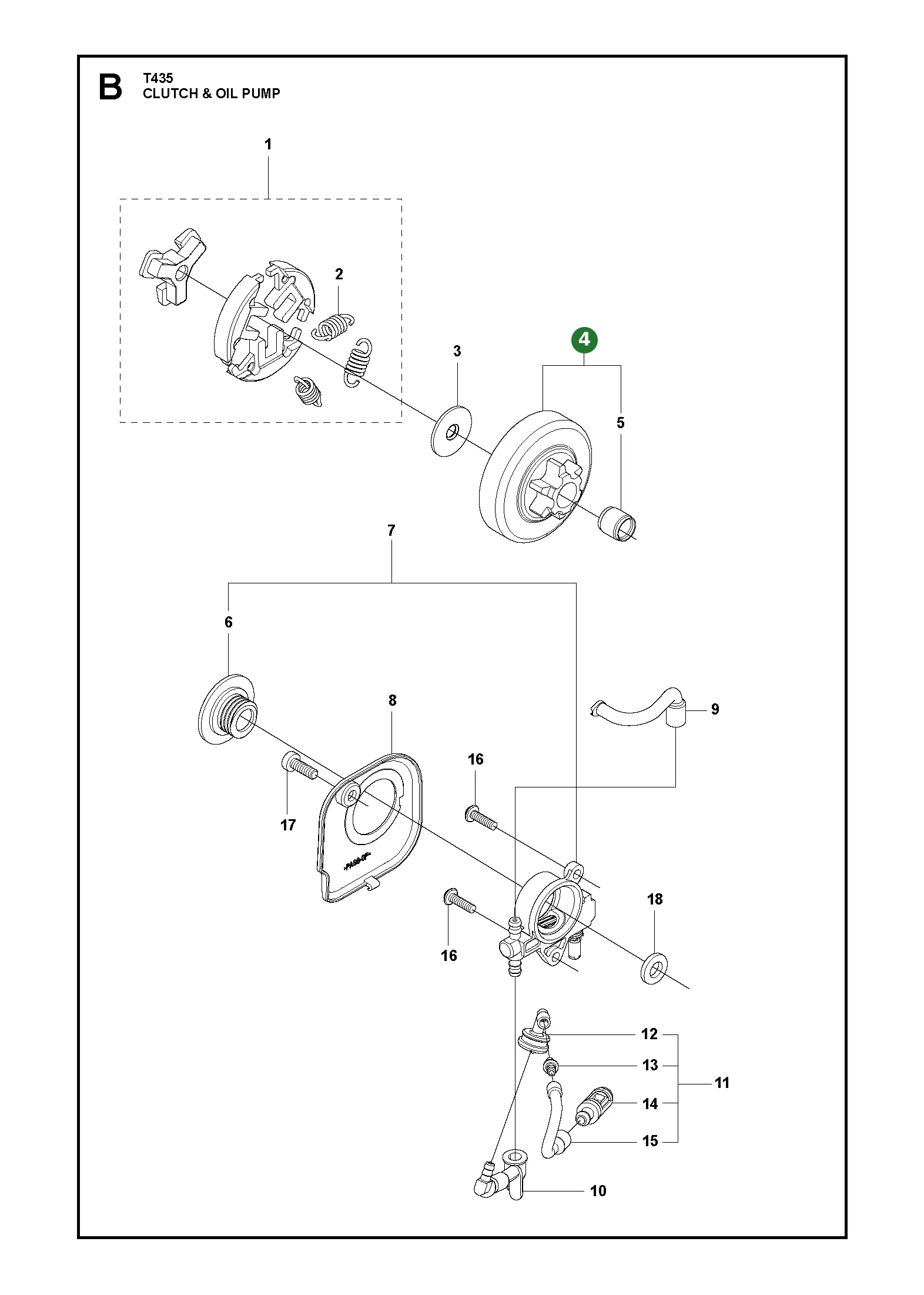 Kupplungstrommel f&uuml;r Husqvarna Motors&auml;gen 338...