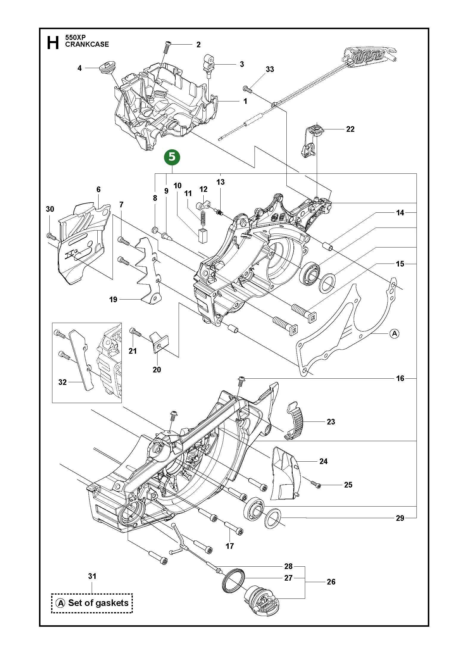 Kurbelgeh&auml;use Kpl. f&uuml;r Husqvarna...