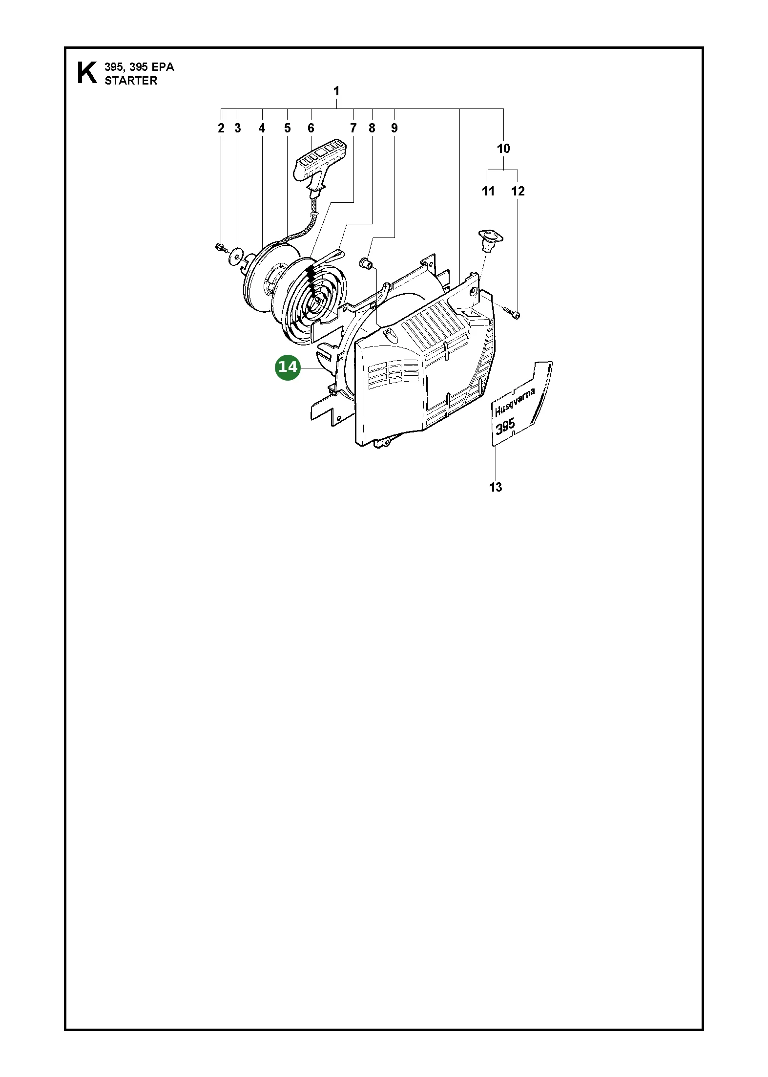 Luftleitblech f&uuml;r Husqvarna Motors&auml;gen 394 XP,...