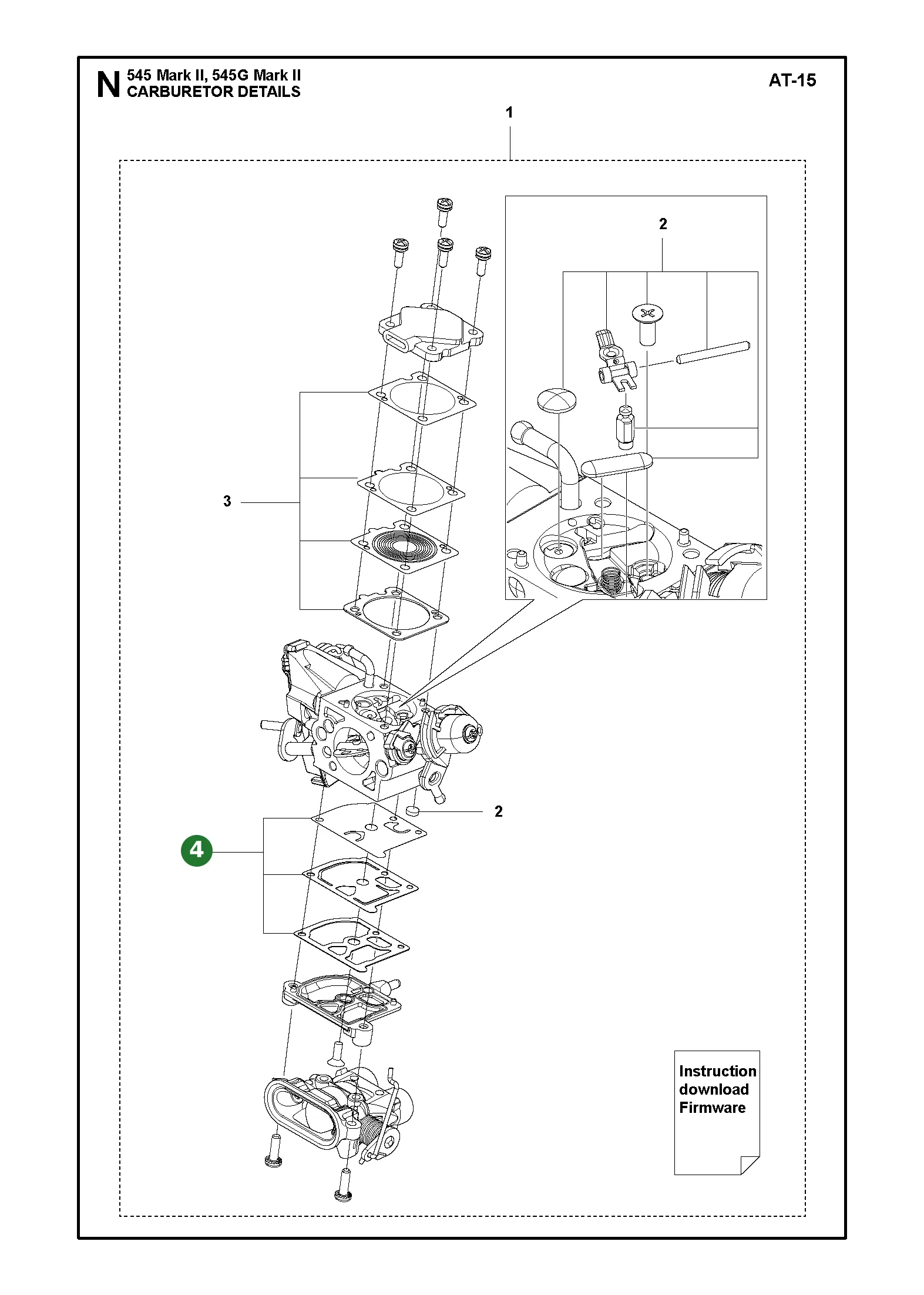 Dichtungssatz f&uuml;r Husqvarna Motors&auml;gen 545 II,...