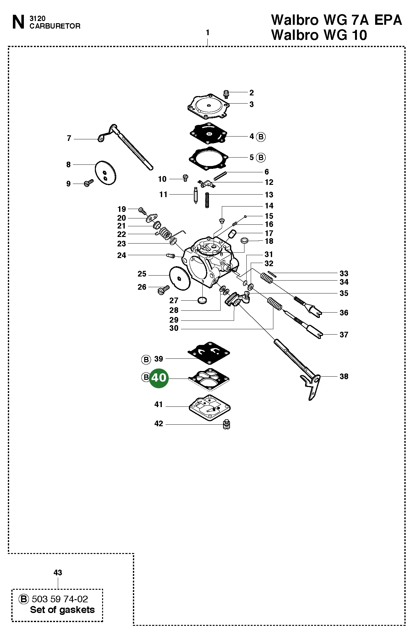 Dichtung f&uuml;r Husqvarna Motors&auml;gen