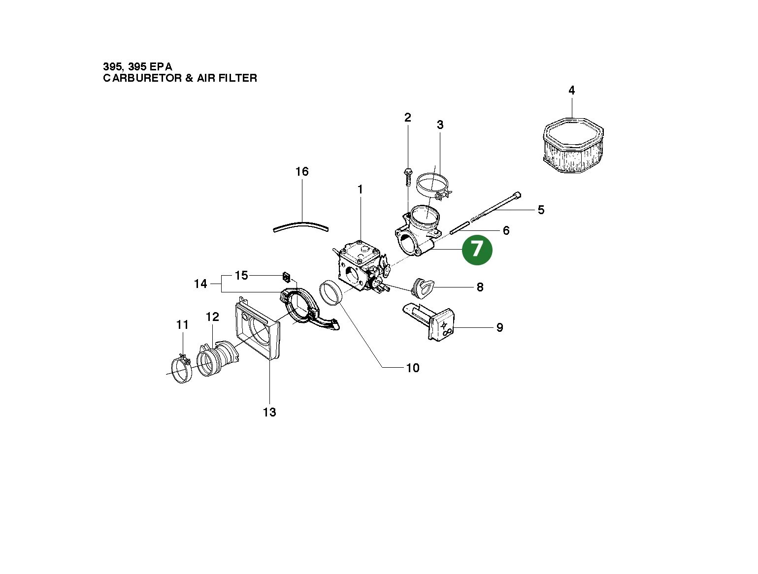 Filterhalter f&uuml;r Husqvarna Motors&auml;gen 395 XP,...