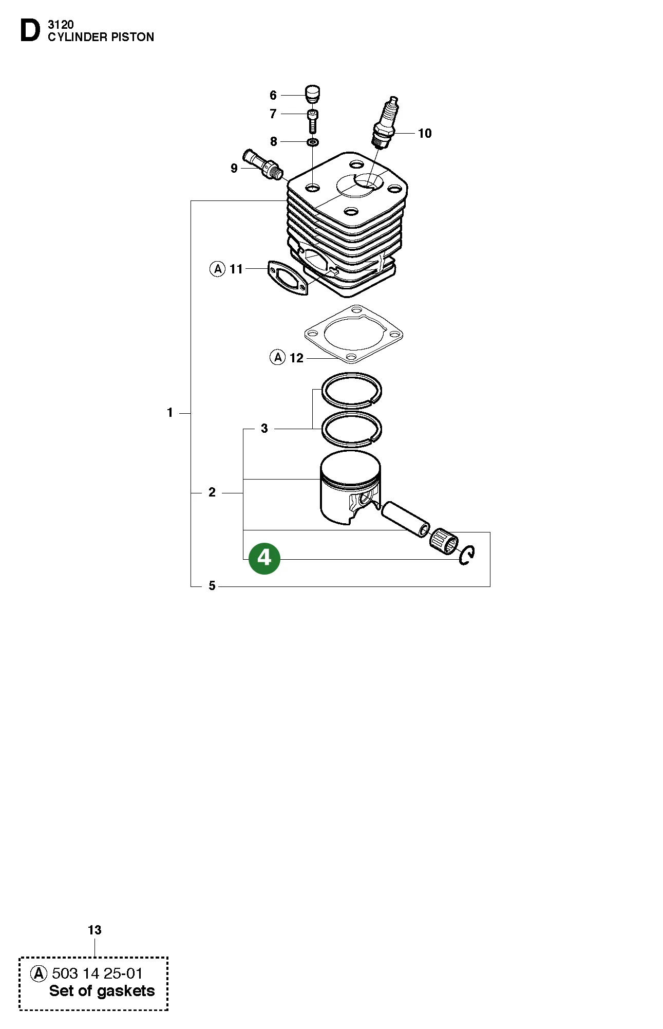 Sicherungsring f&uuml;r Husqvarna Motors&auml;gen
