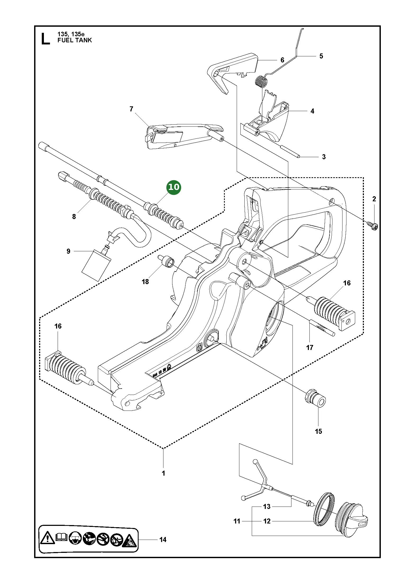 R&uuml;ckleitungsschlauch f&uuml;r Husqvarna Motors&auml;gen