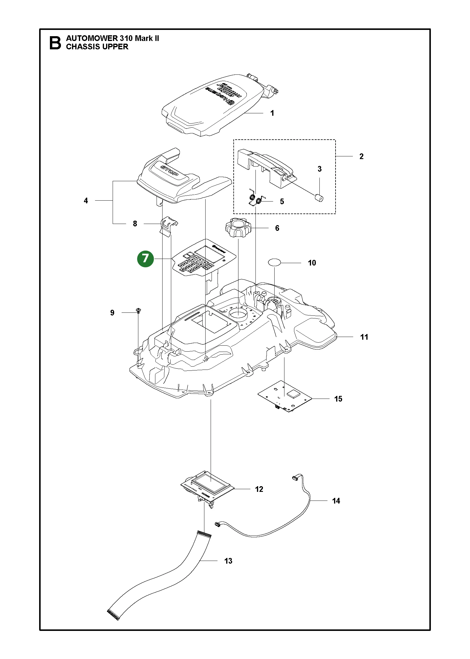 Husqvarna Tastatur f&uuml;r Automower 305 (ab 2020) 310...