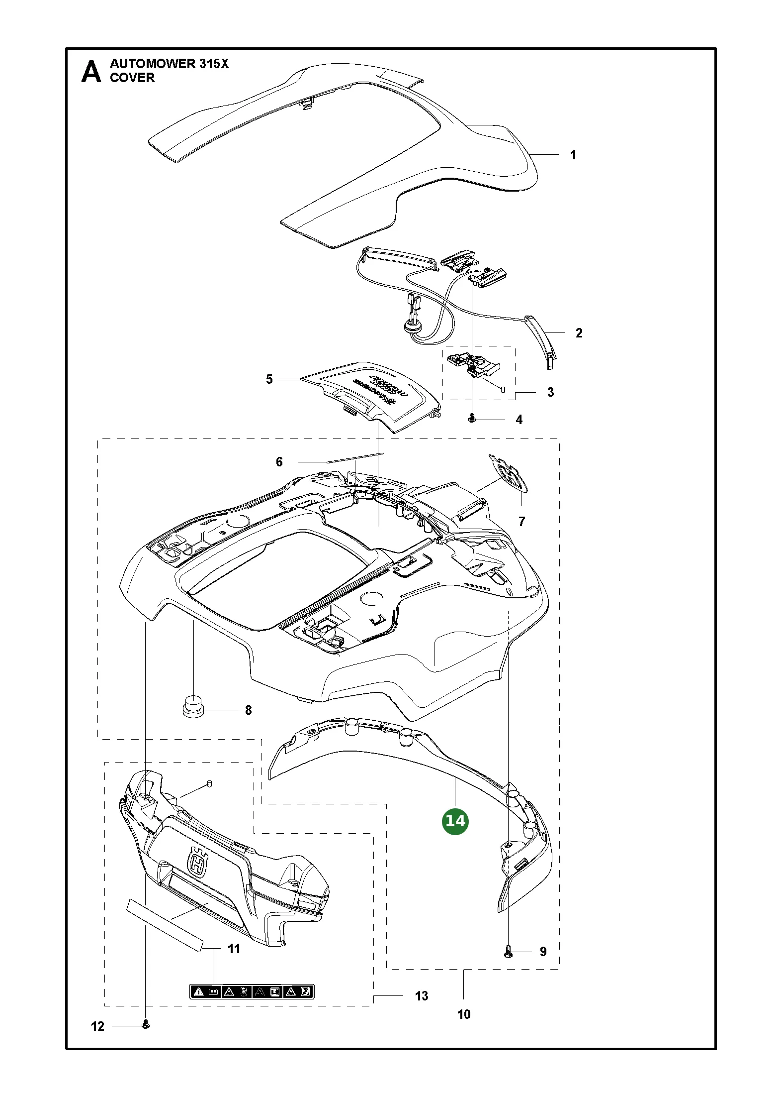 Stossf&auml;nger f&uuml;r Husqvarna Automower 315X,...
