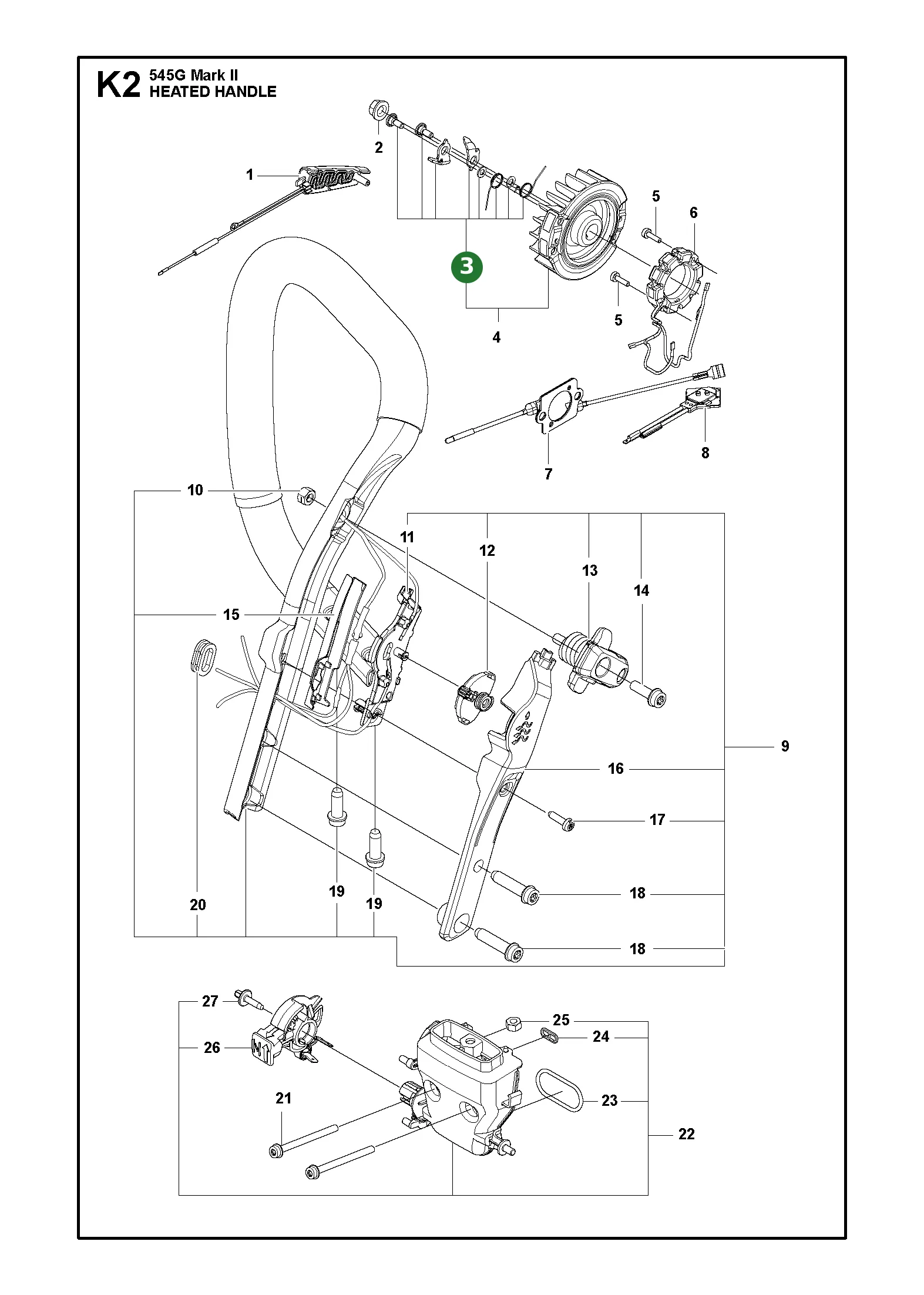 Schraubensatz f&uuml;r Husqvarna Motors&auml;gen 545 II,...