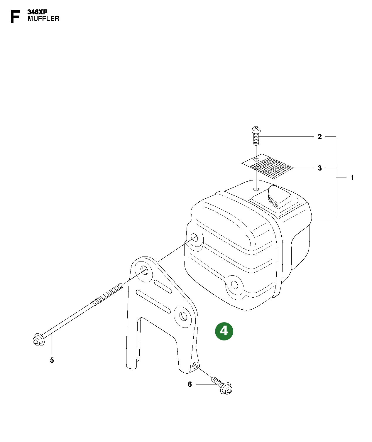 St&uuml;tze f&uuml;r Husqvarna Motors&auml;gen 351, 346...