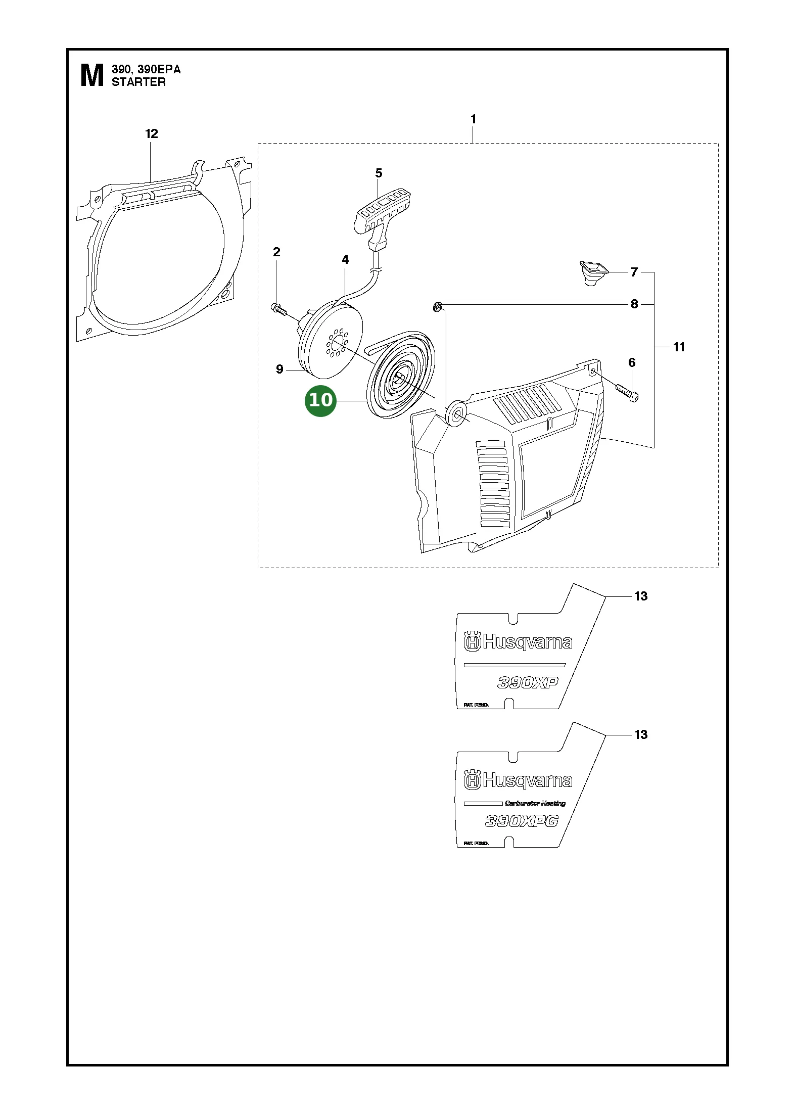R&uuml;ckholfeder f&uuml;r Husqvarna Motors&auml;gen 362...