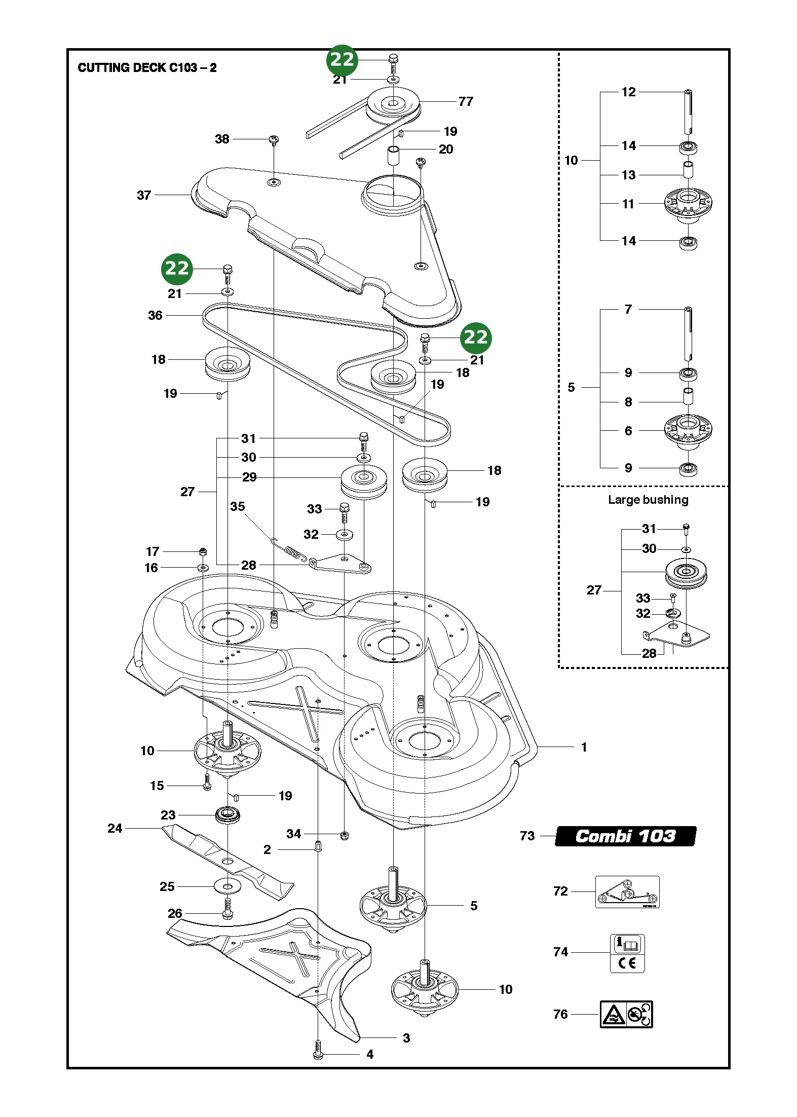 Schraube Ehhm f&uuml;r Husqvarna Aufsitzrasenm&auml;her