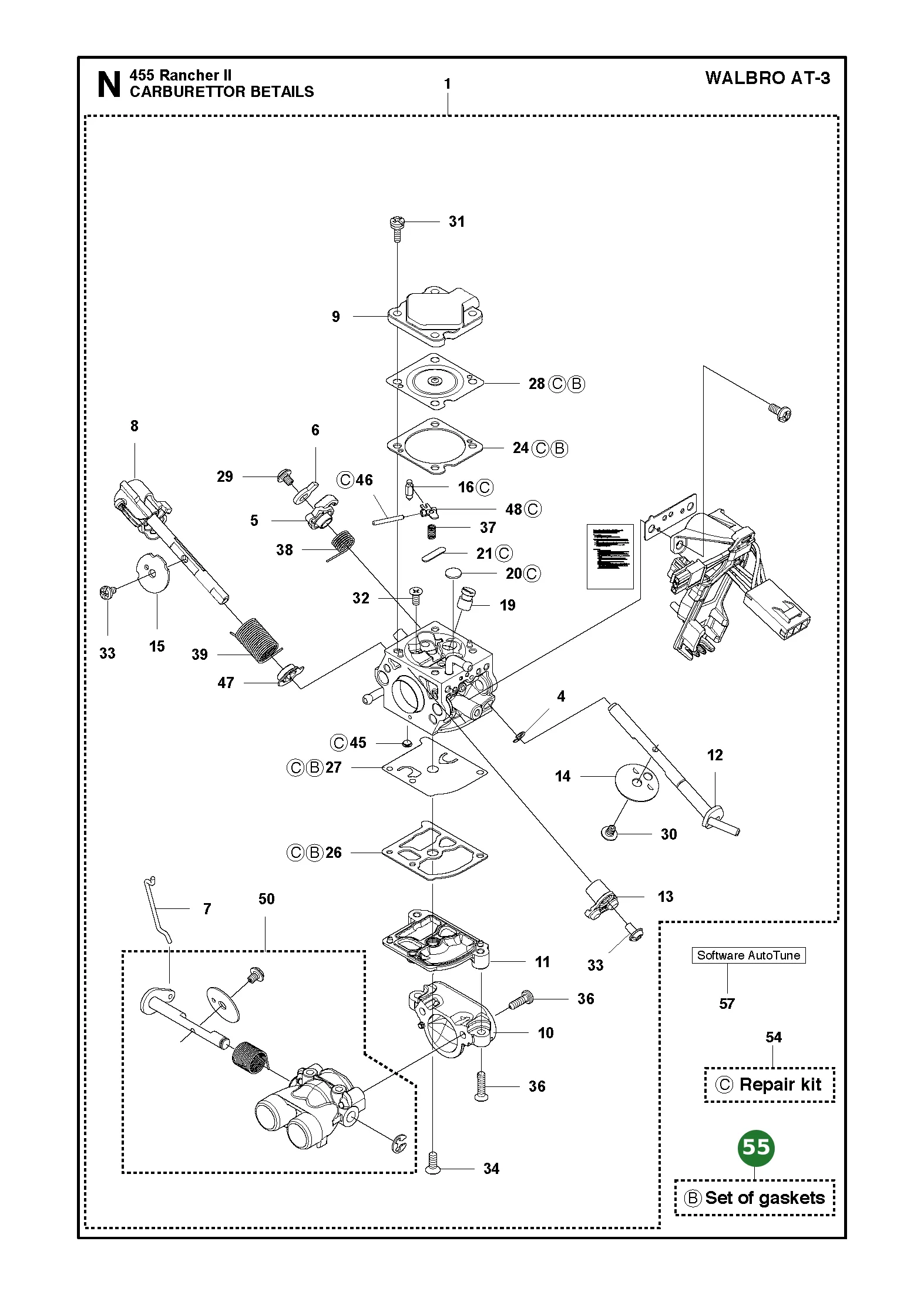 Dichtungssatz f&uuml;r Husqvarna Motors&auml;gen