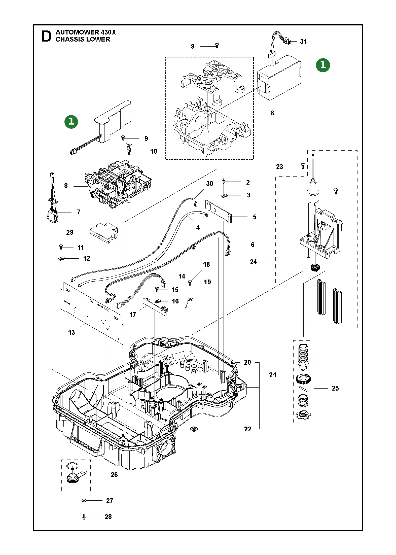 Original Husqvarna Akku f&uuml;r Automower 430X 440 450X...