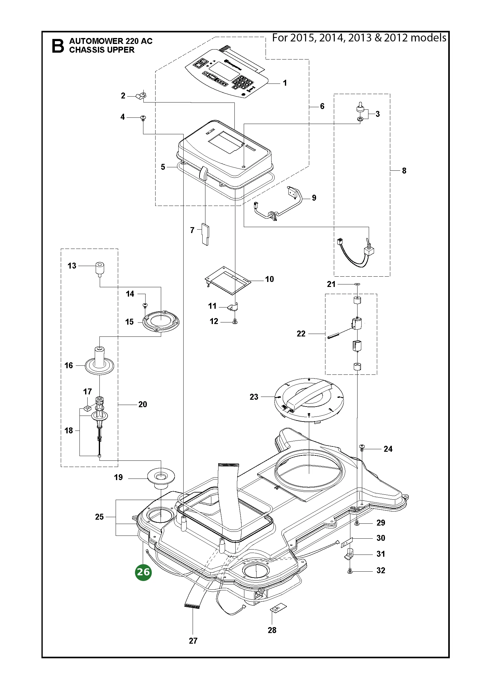 Husqvarna Dichtungsstreifen AM G2 / 200er Serie ab 2012 -...