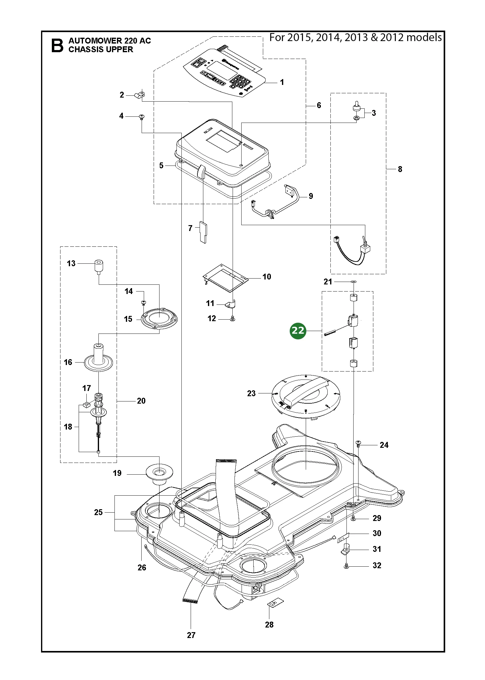 Husqvarna Hebesensor St&uuml;tze f&uuml;r Automower G2...