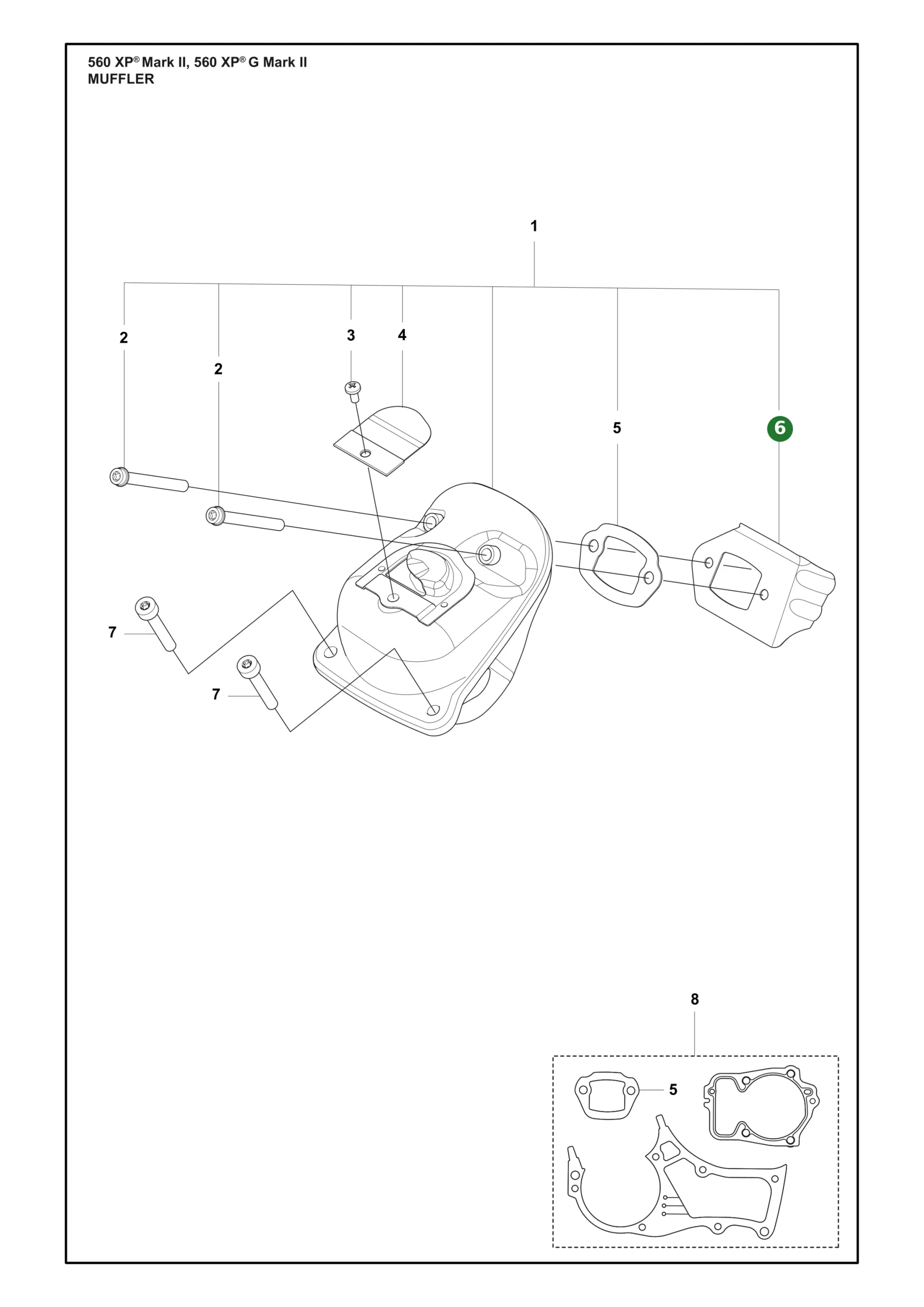 W&auml;rmeableiter f&uuml;r Husqvarna Motors&auml;gen 560...