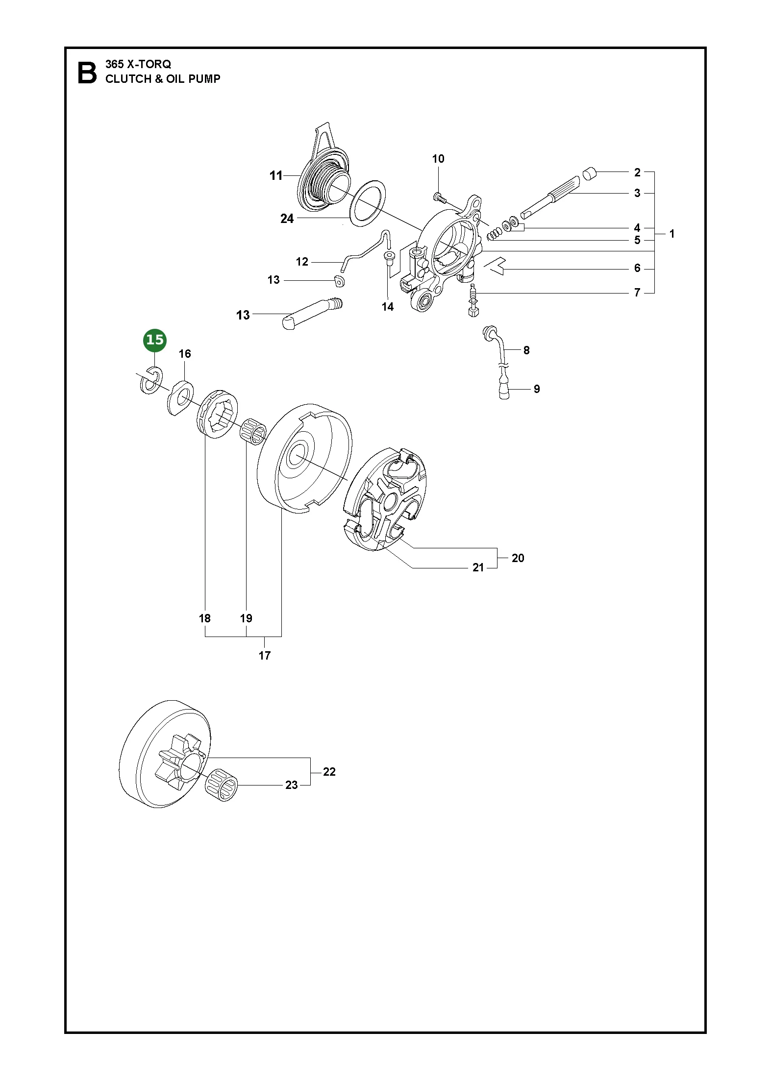 Federring f&uuml;r Husqvarna Motors&auml;gen