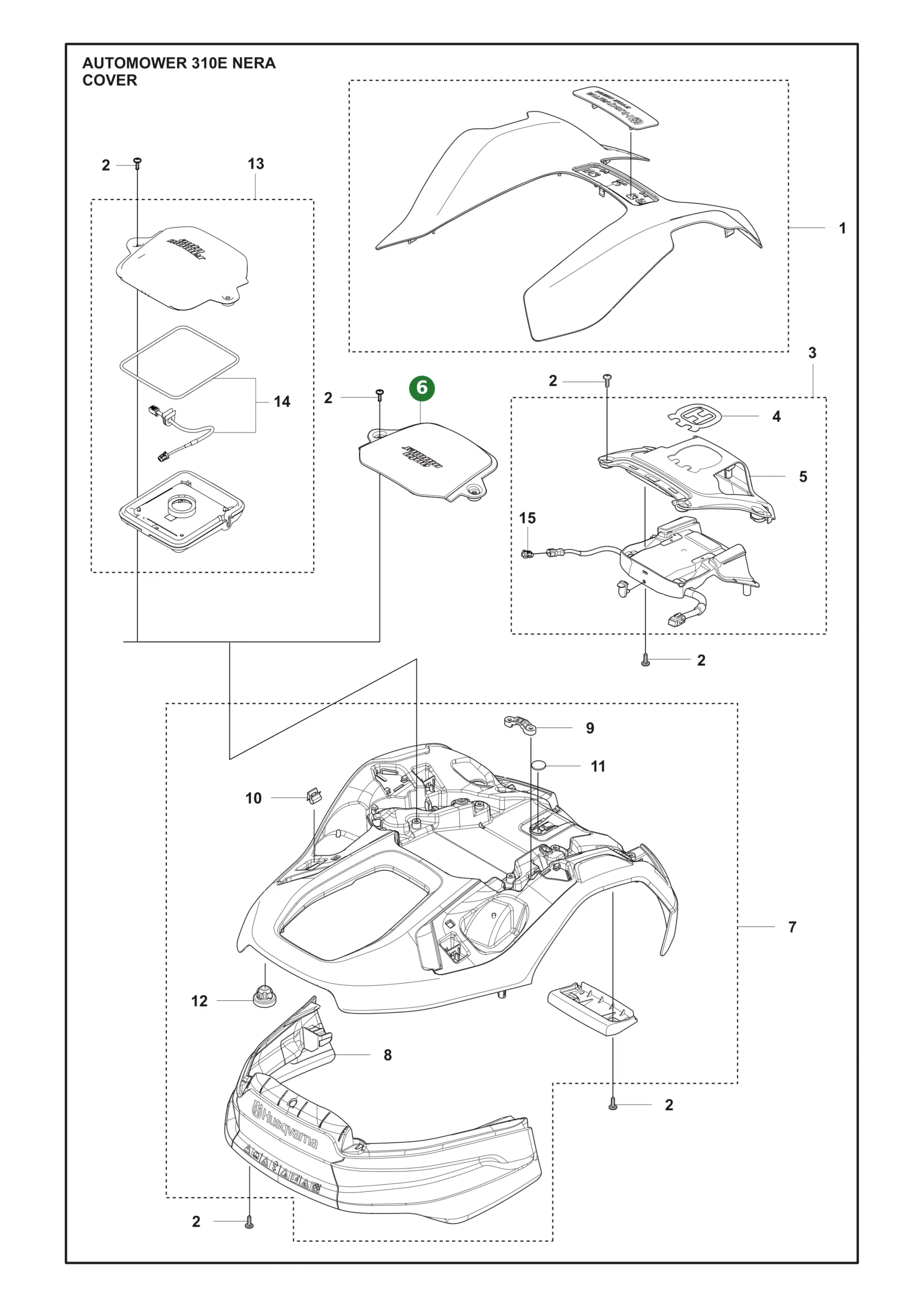 Original Husqvarna Zubeh&ouml;rabdeckung f&uuml;r...