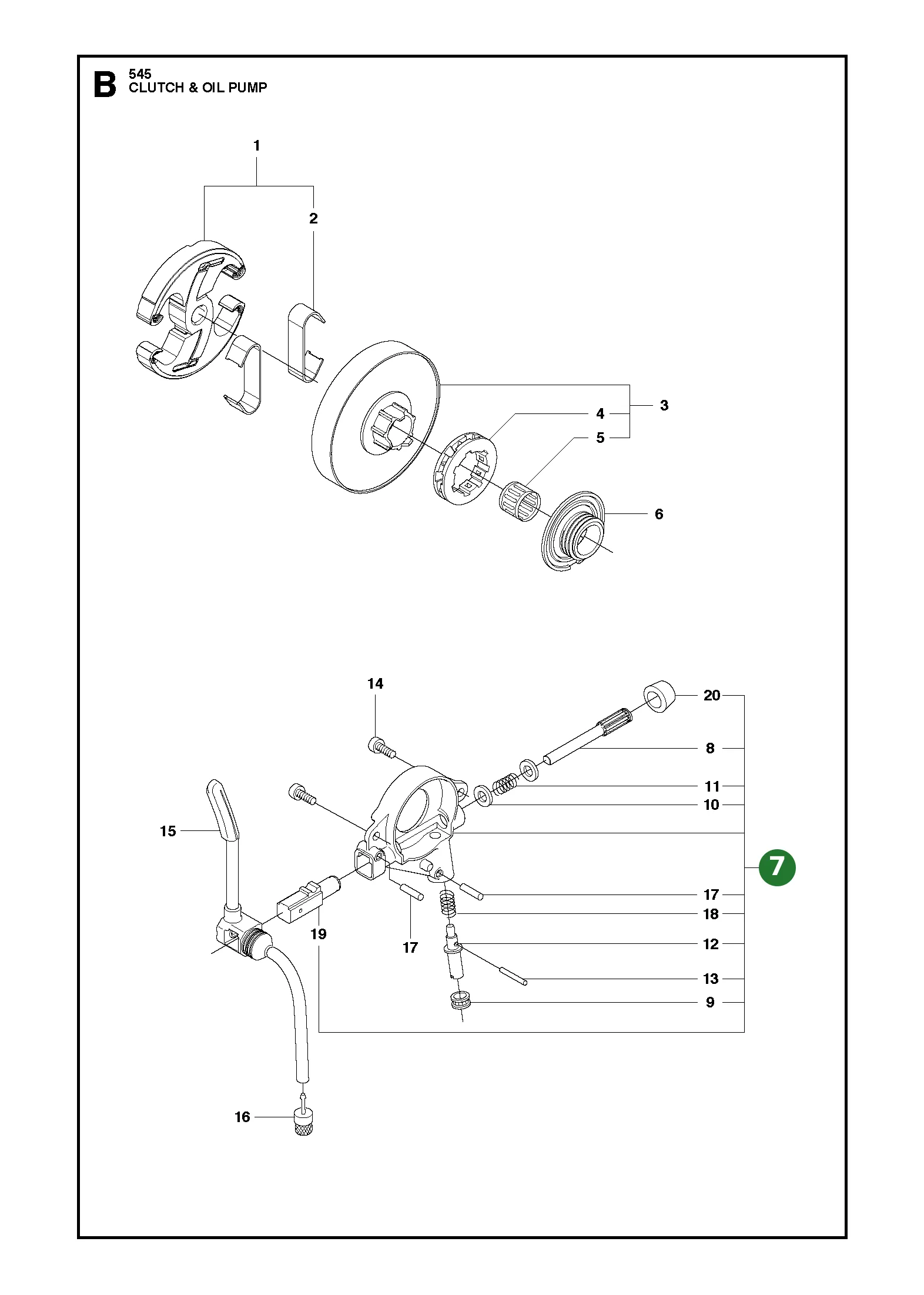 &Ouml;lpumpe Kpl. f&uuml;r Husqvarna Motors&auml;gen 545,...