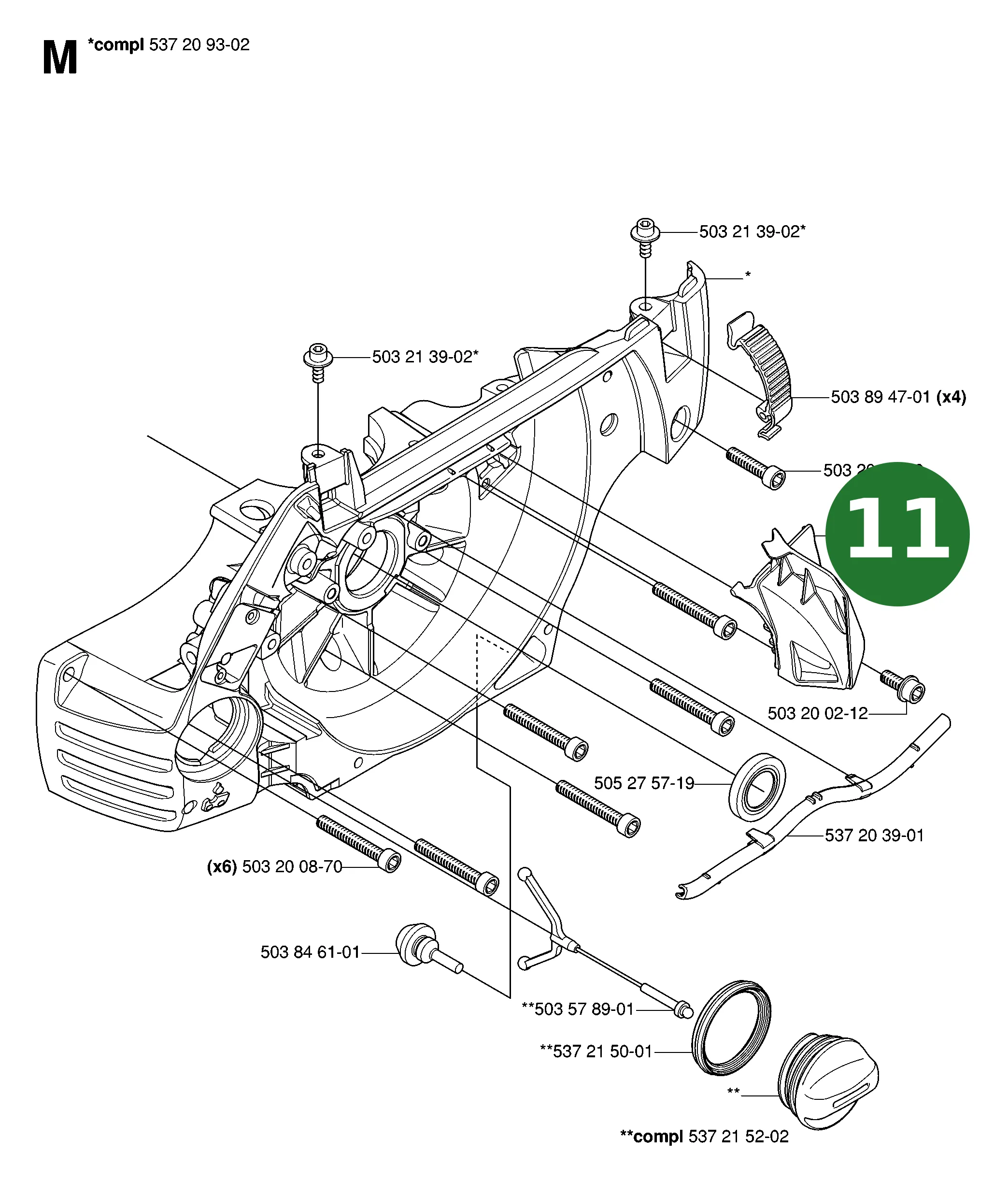 Luftd&uuml;se f&uuml;r Husqvarna Motors&auml;gen 570 II,...