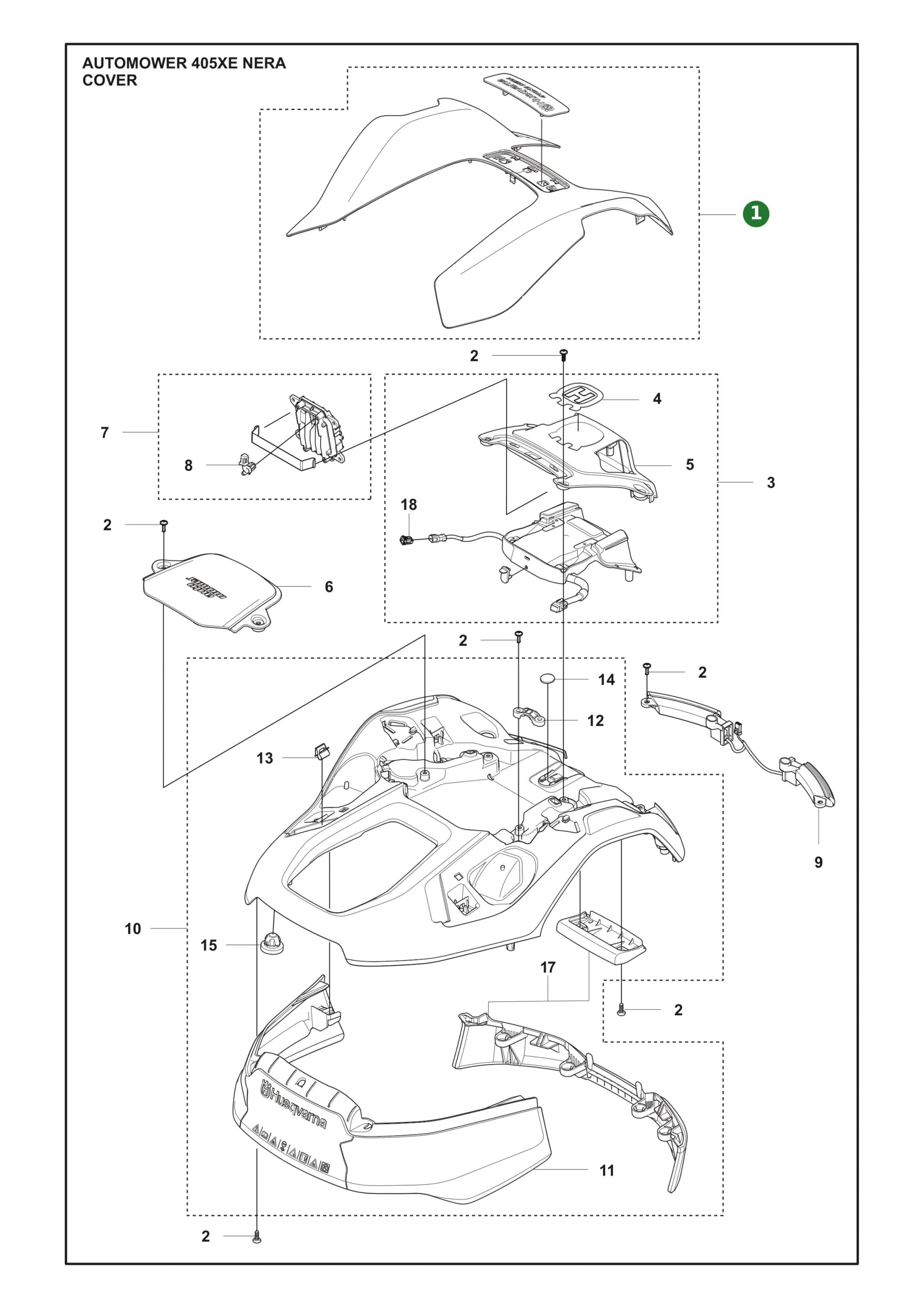 Original Husqvarna Abdeckung oben f&uuml;r Automower...