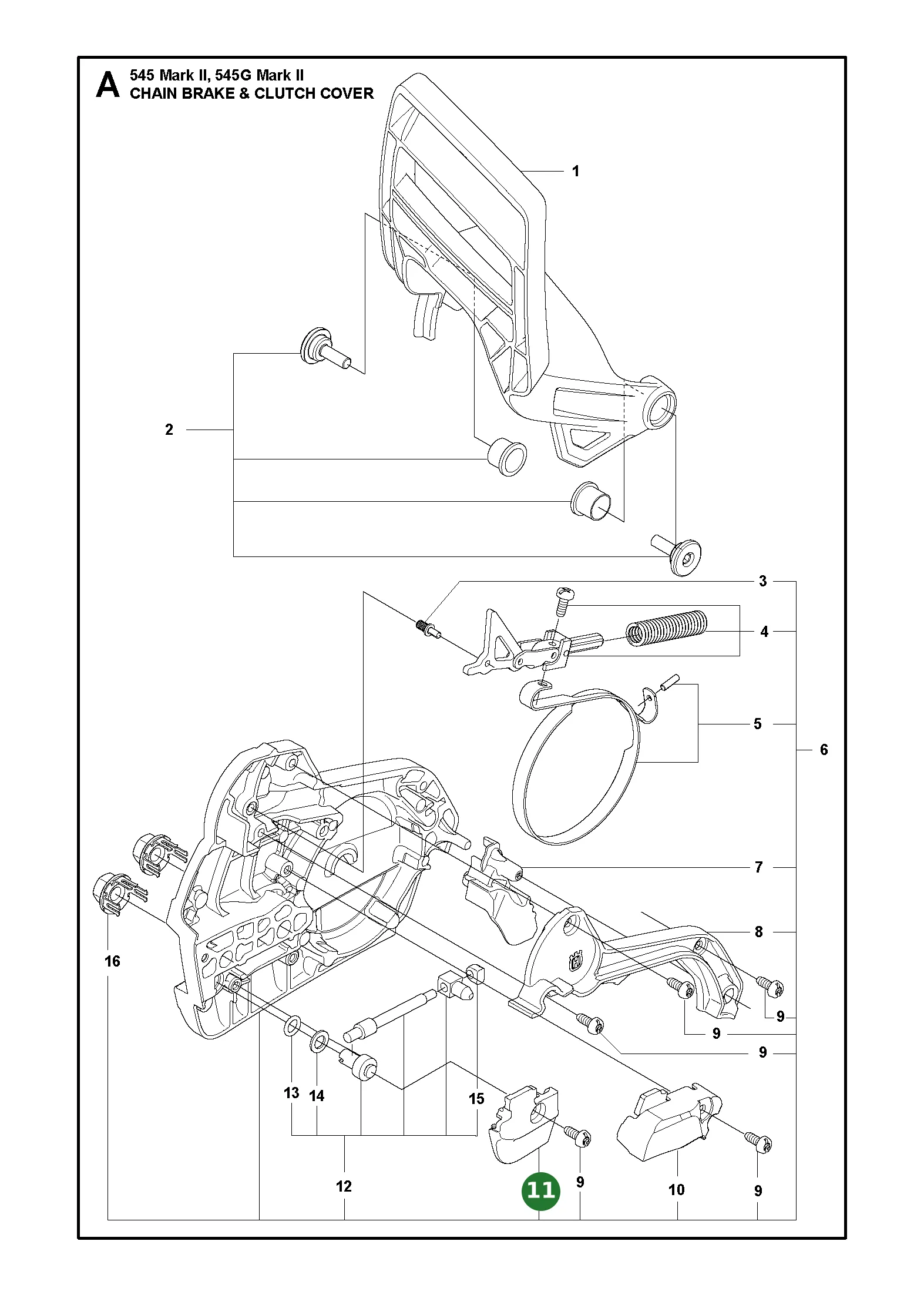 Kettenf&uuml;hrung f&uuml;r Husqvarna Motors&auml;gen